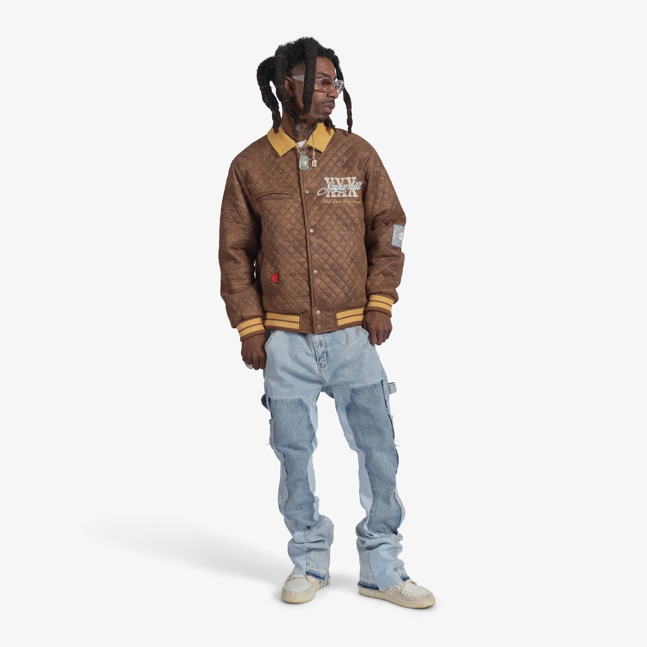 "The Heart" Quilted Jacket (brown)