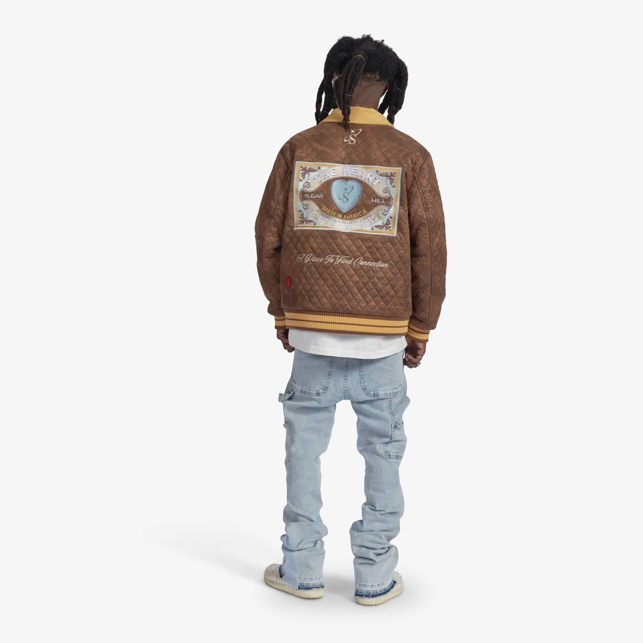 "The Heart" Quilted Jacket (brown)