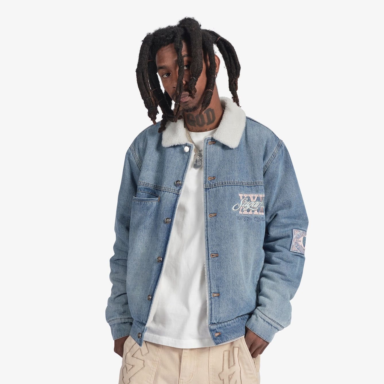 "The Heart" Denim Jacket (washed blue)