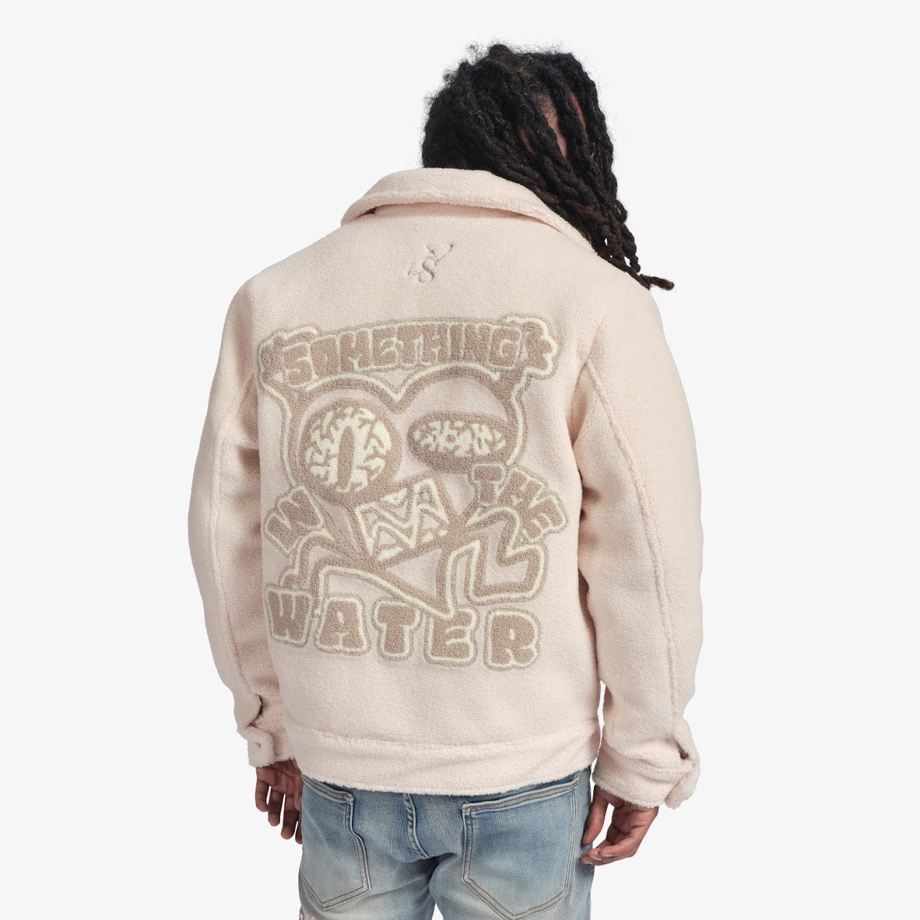 "Toxins" Plush Jacket (ivory)