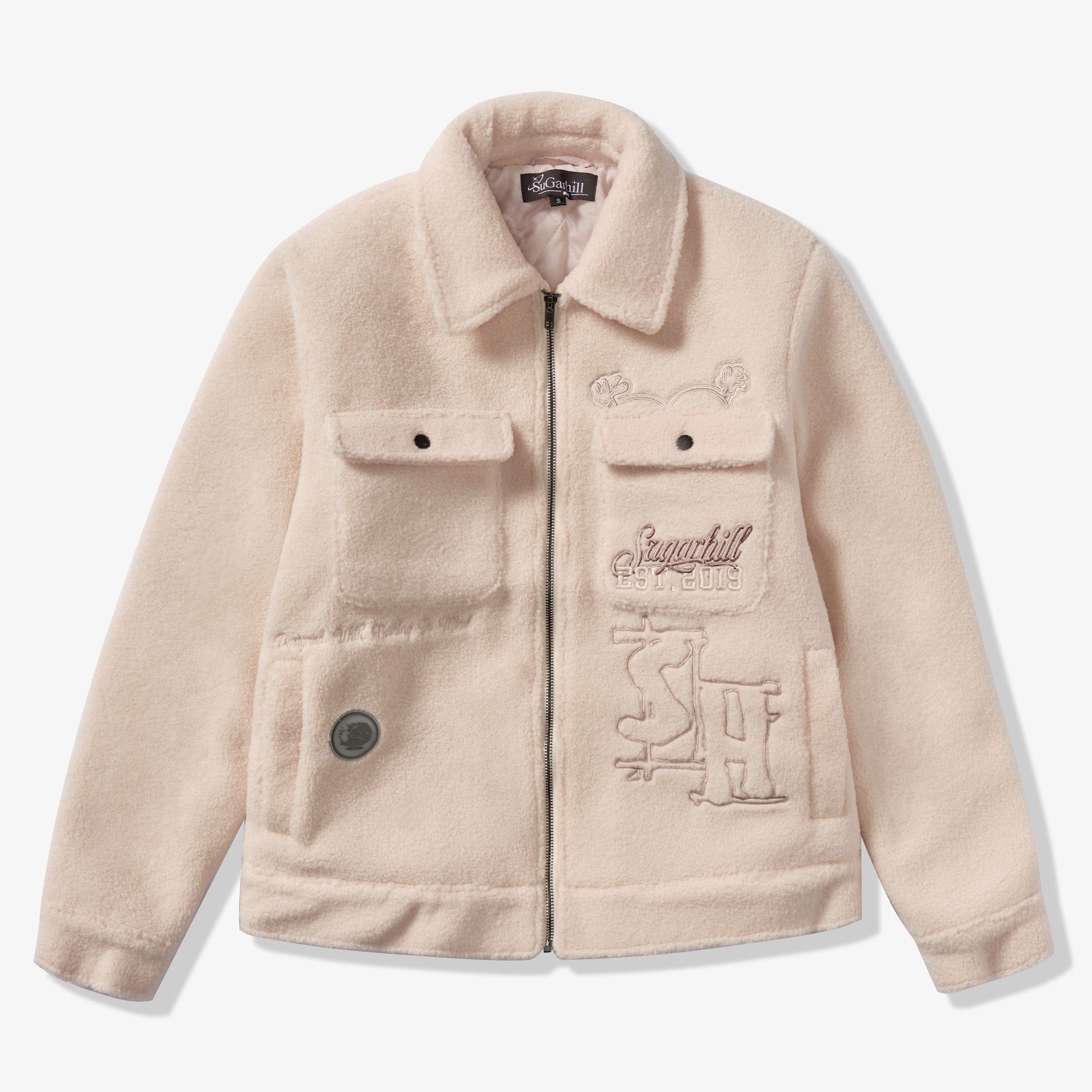 "Toxins" Plush Jacket (ivory)