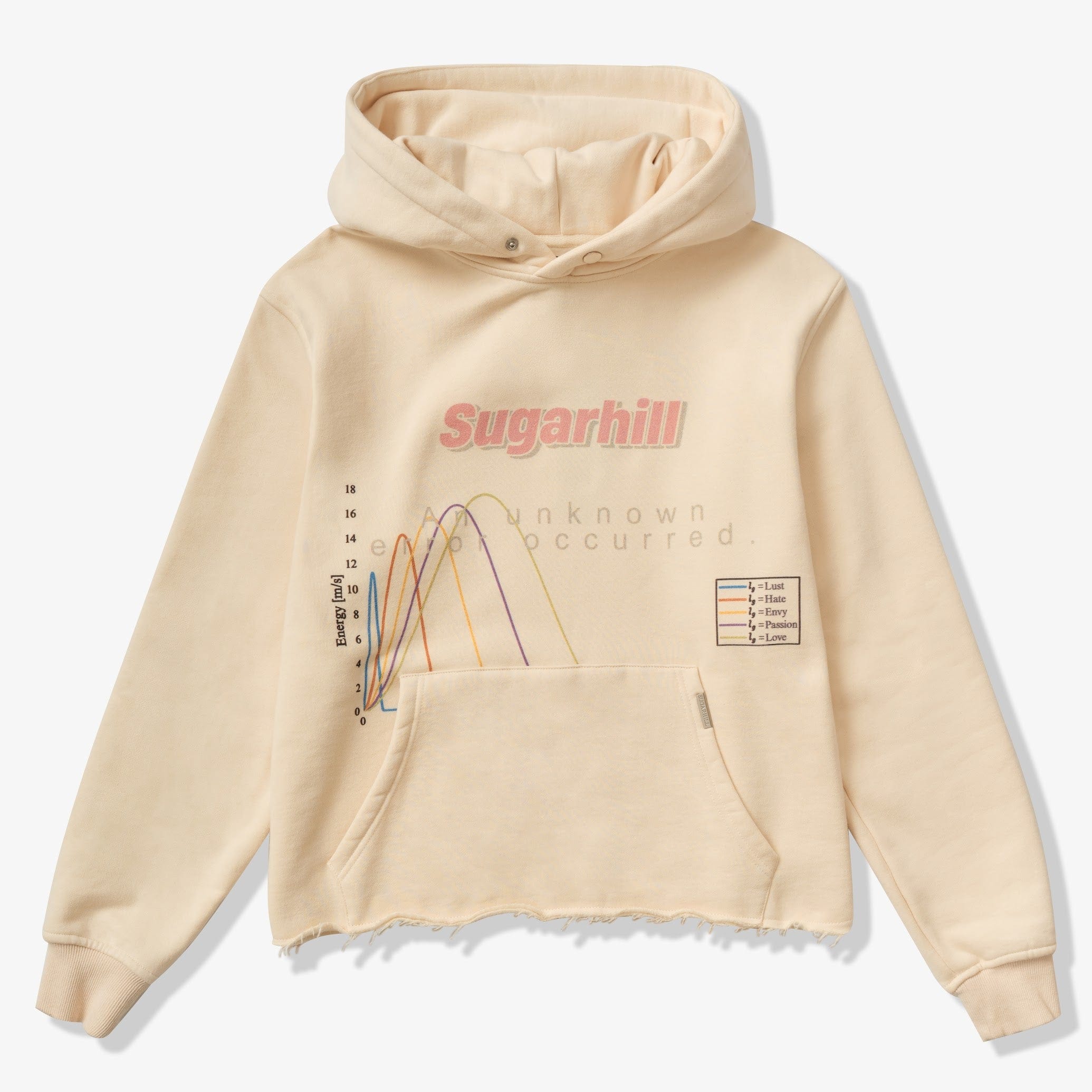 "LO-FI" Cropped Hoodie (ivory)