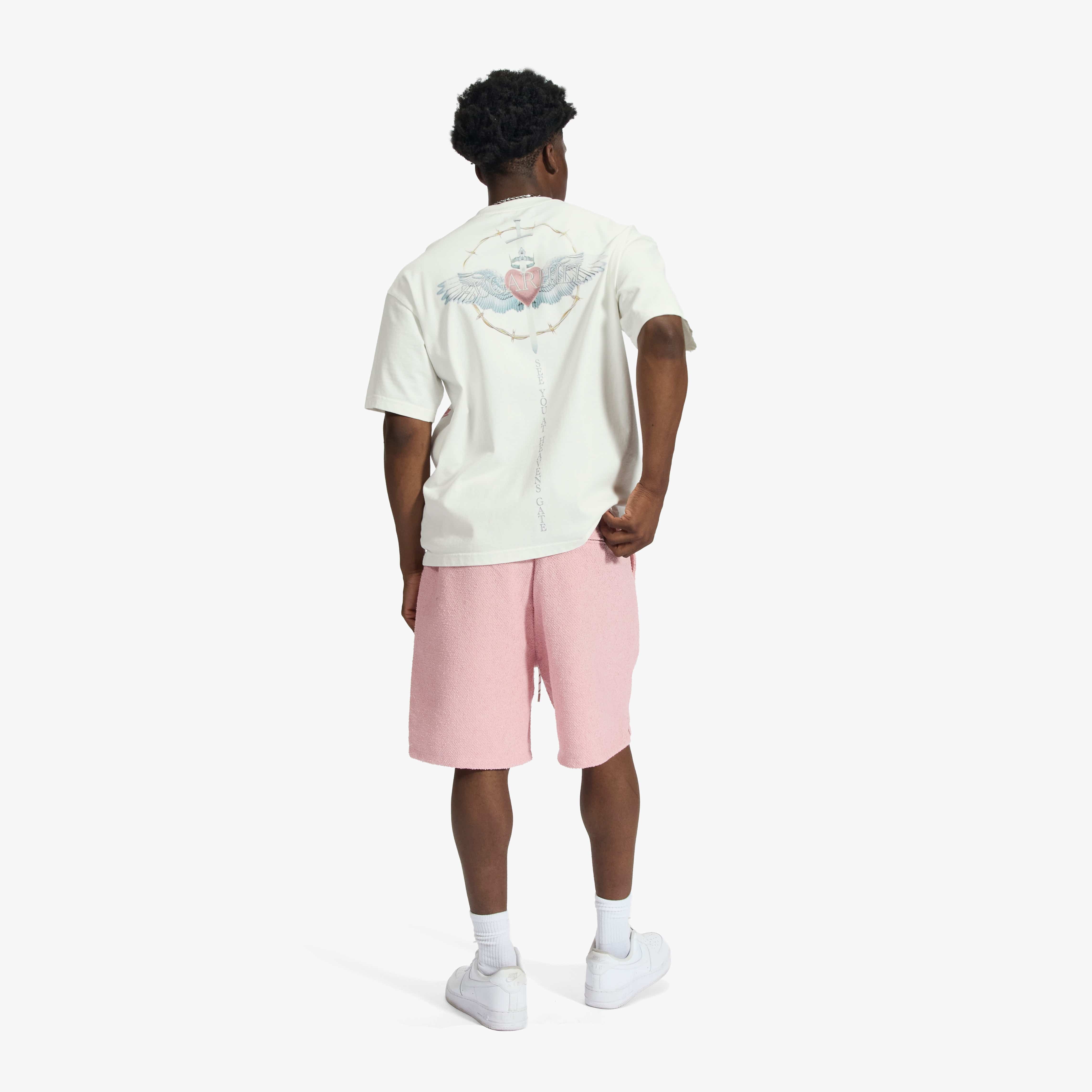 "Zambia" Woven Terry Shorts (pink)