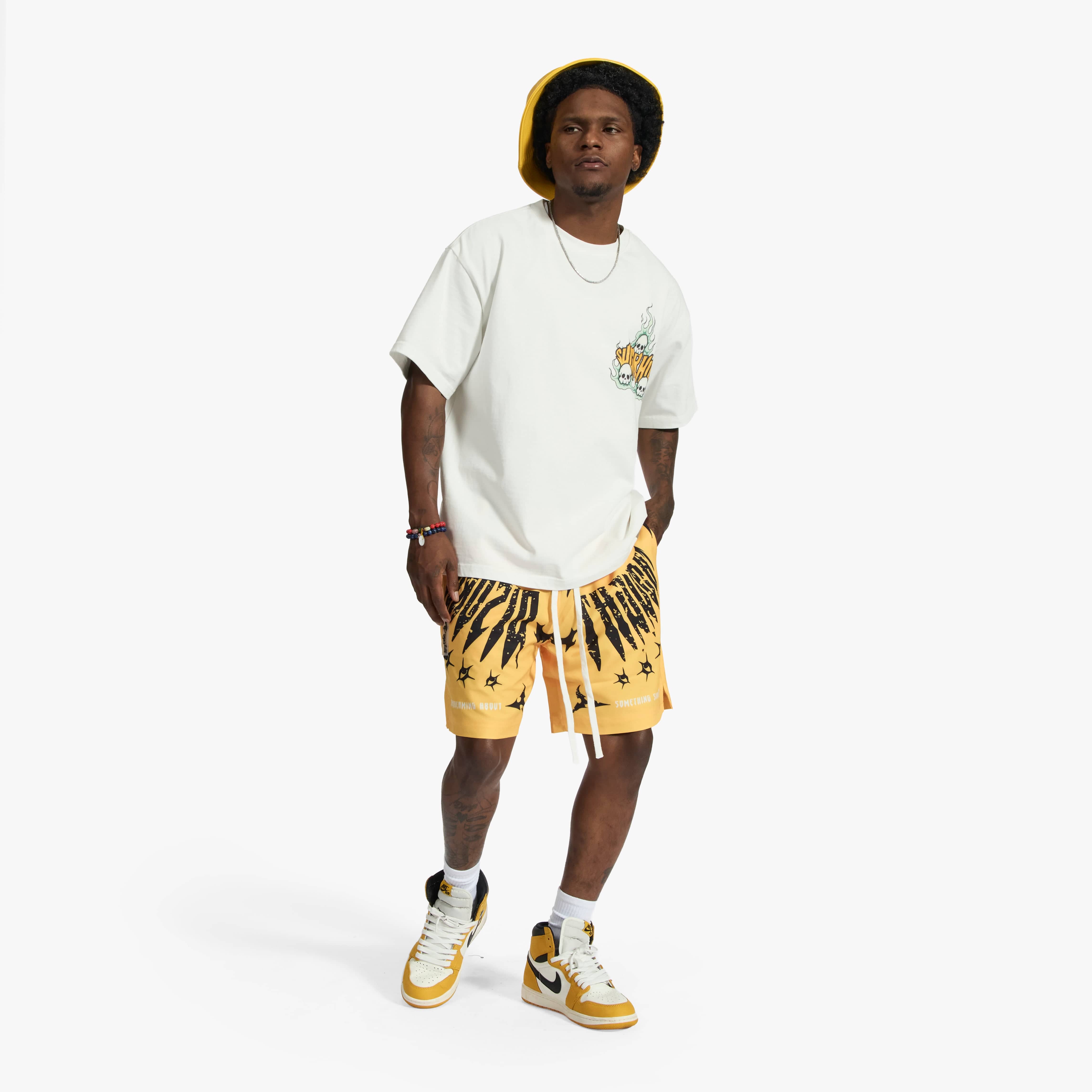 "Sinister" Poly Shorts (gold)