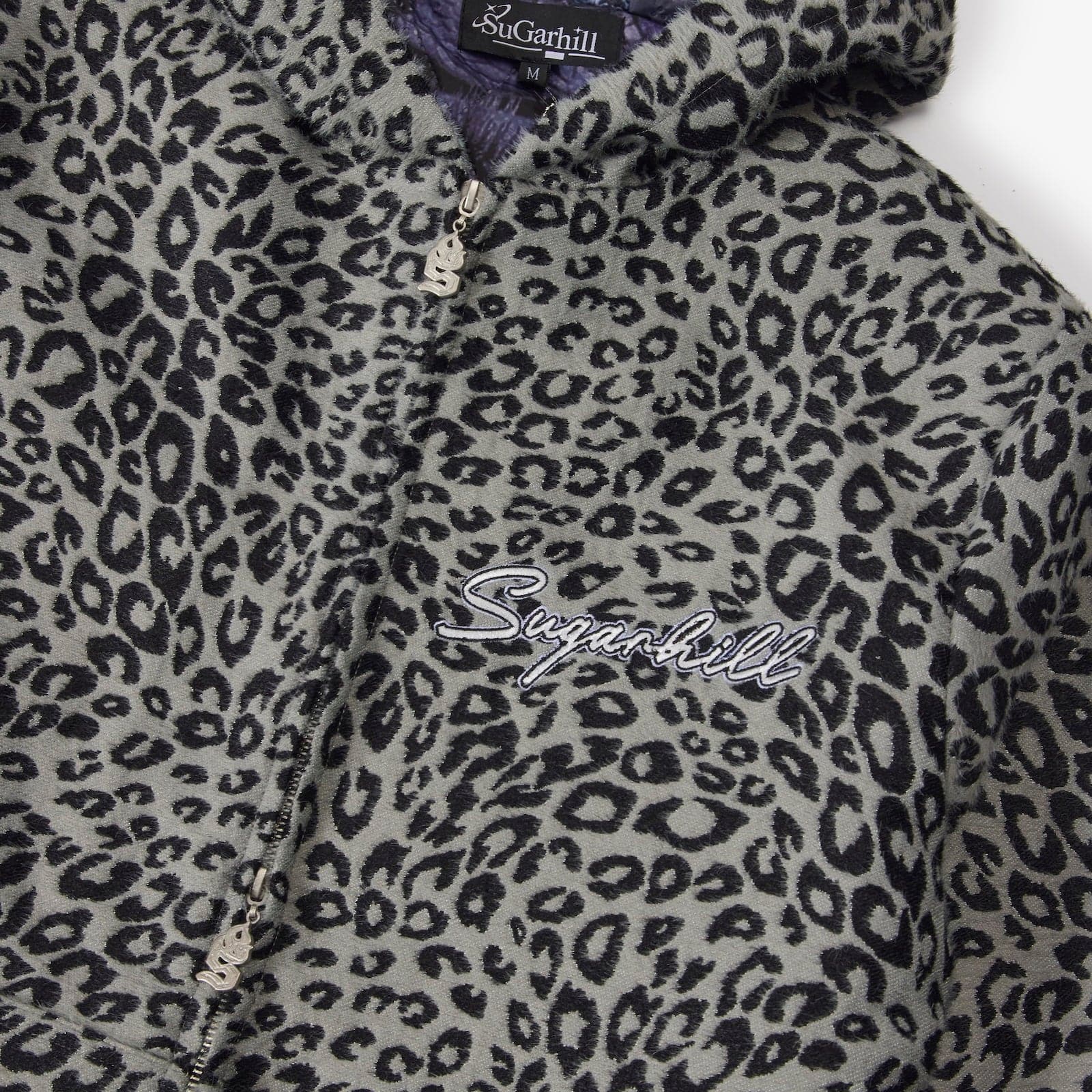 "Love Lost" Fur-Zip Hoodie (gray cheetah)