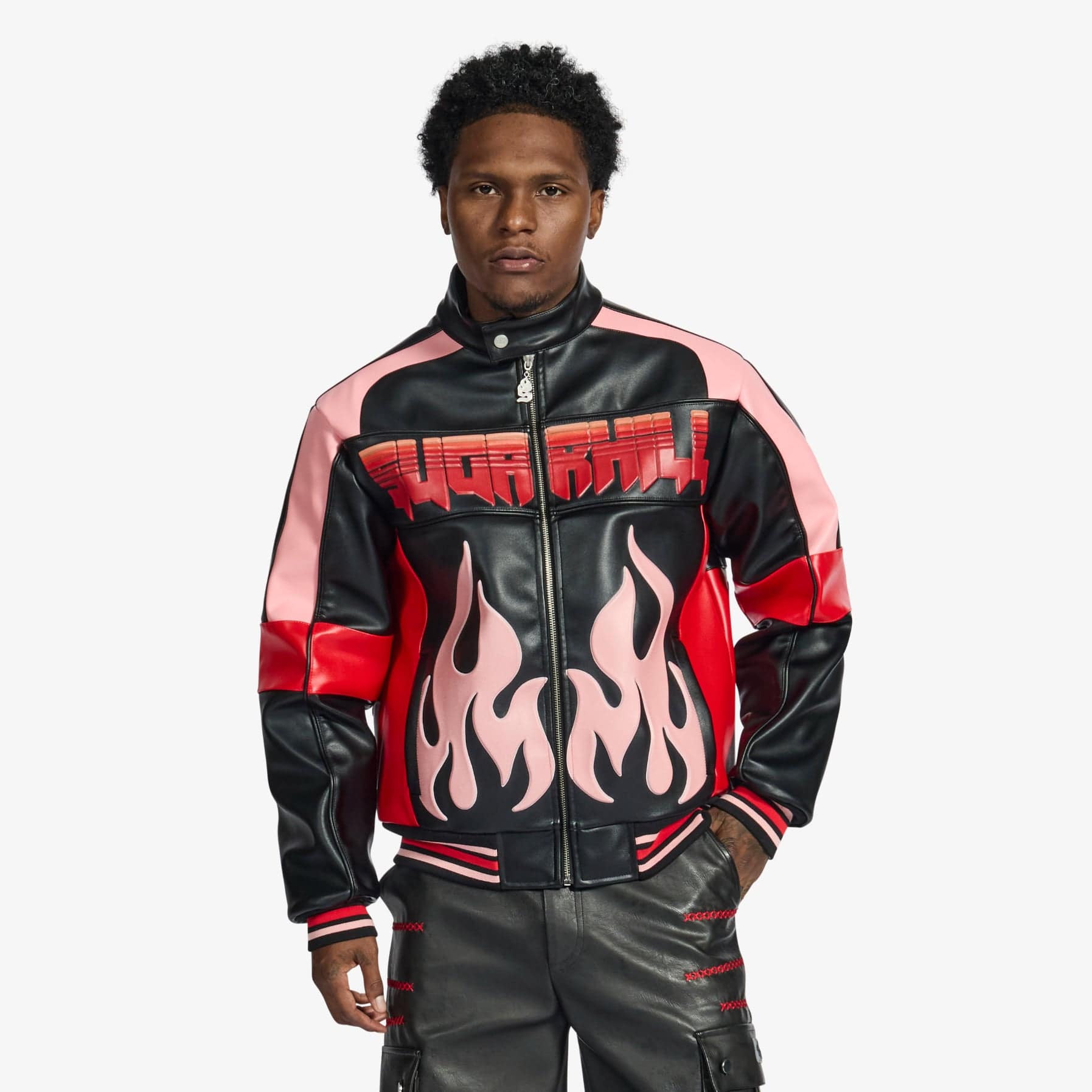 "Alchemy" Racer Jacket (black/red)