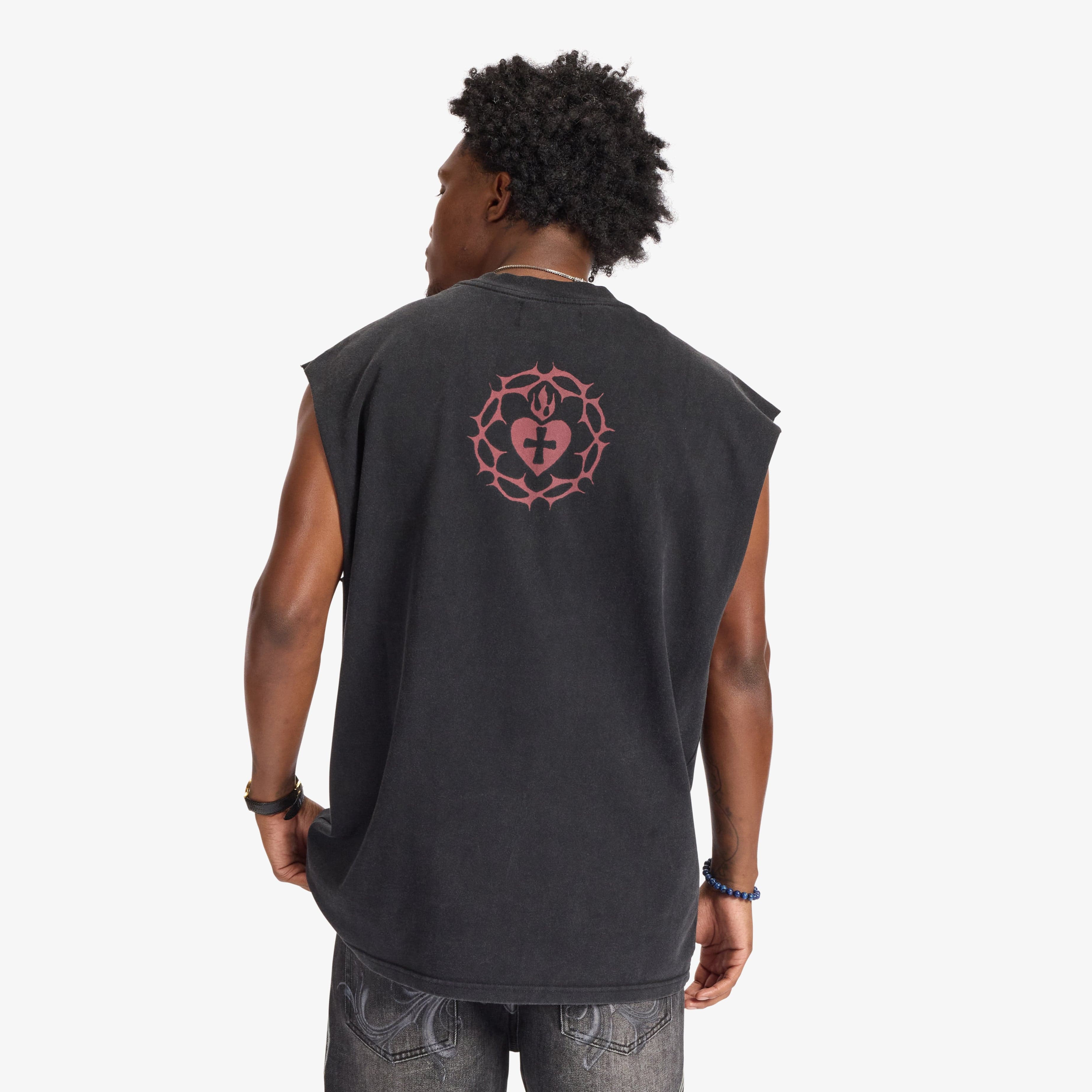 "Reincarnated" Cutoff Tee (black vintage)