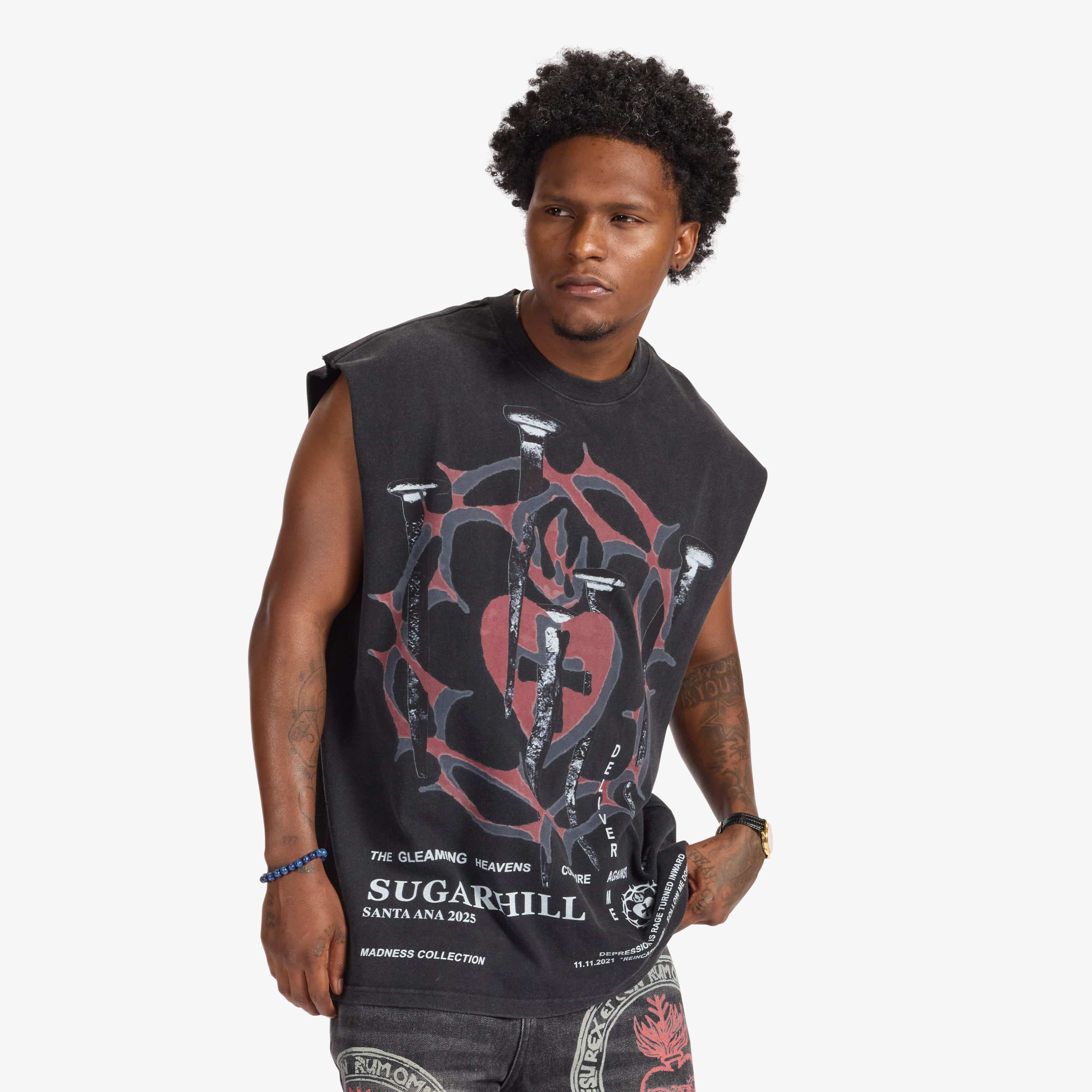 "Reincarnated" Cutoff Tee (black vintage)