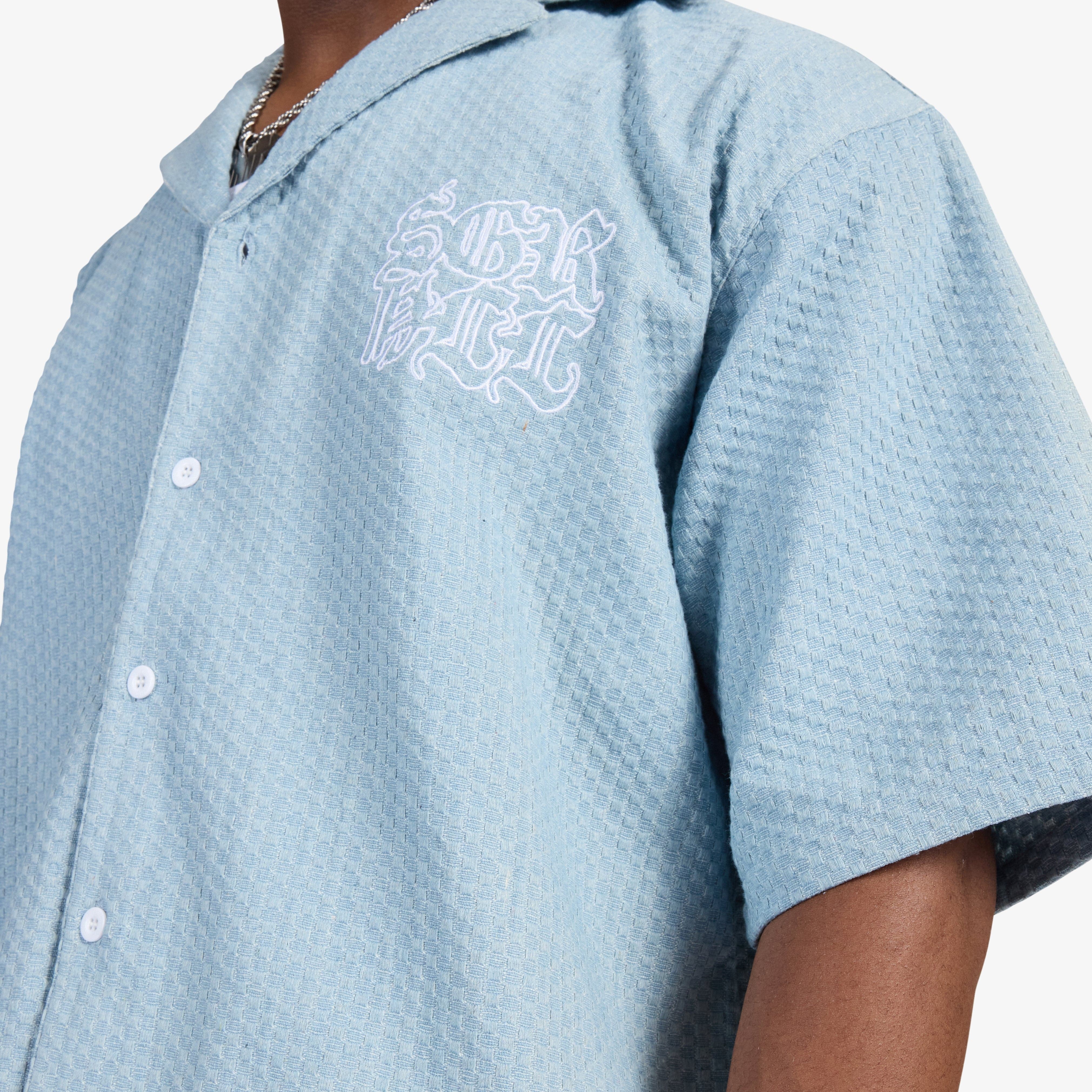"Springfield" Jacquard Work Shirt (light blue)