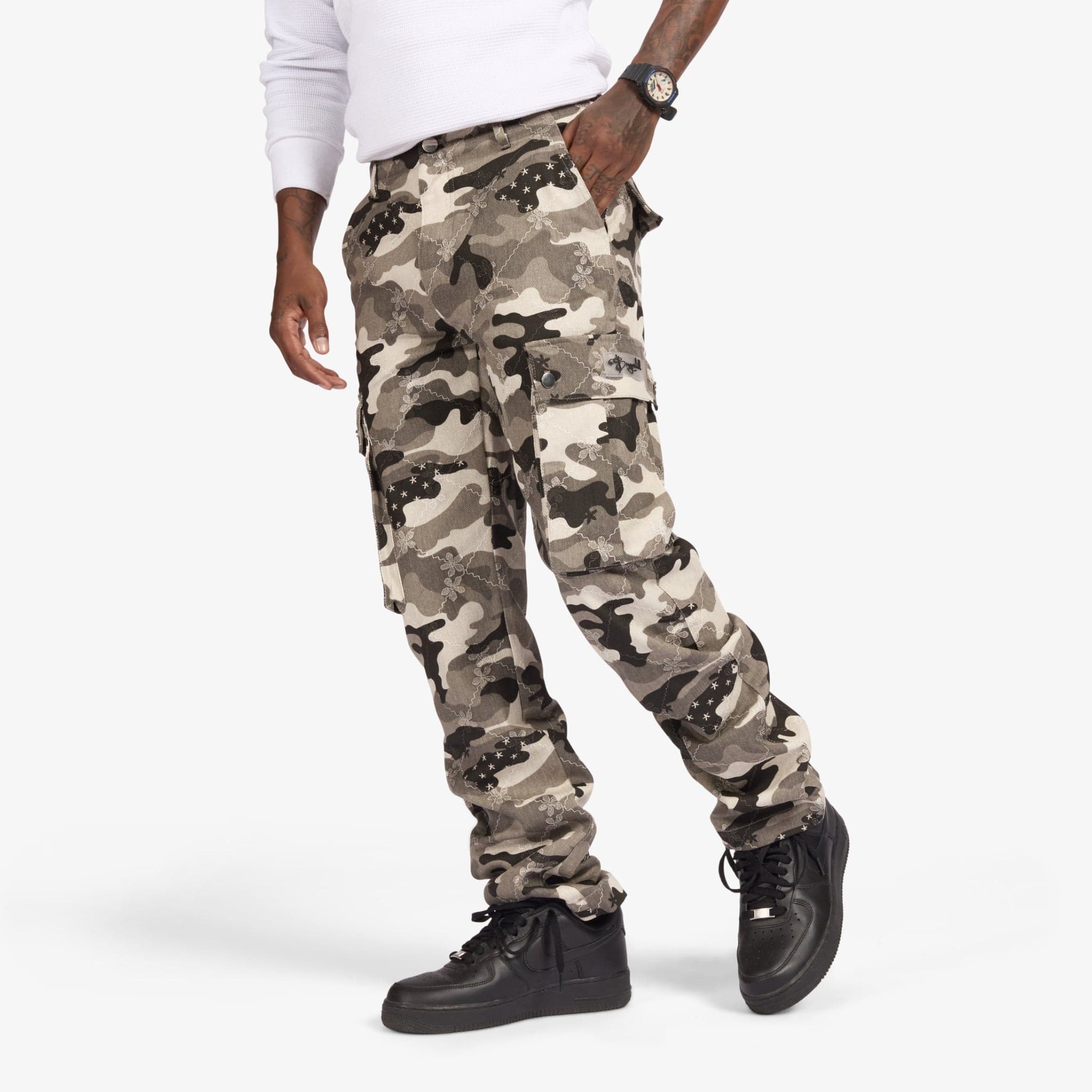 "Kosovo" Cargo Pants (gray camo)
