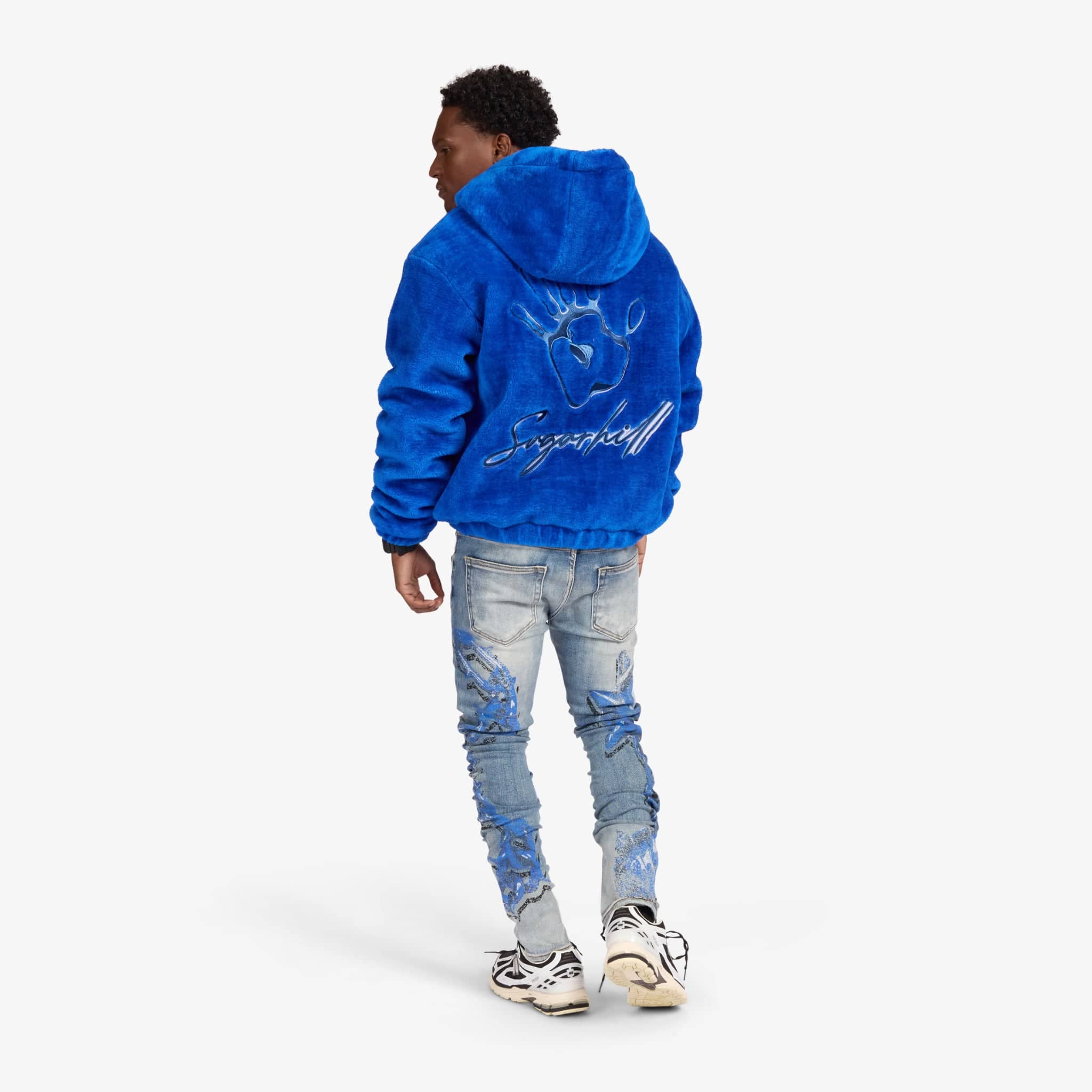 "Mace" Skinny Jeans (blue print)