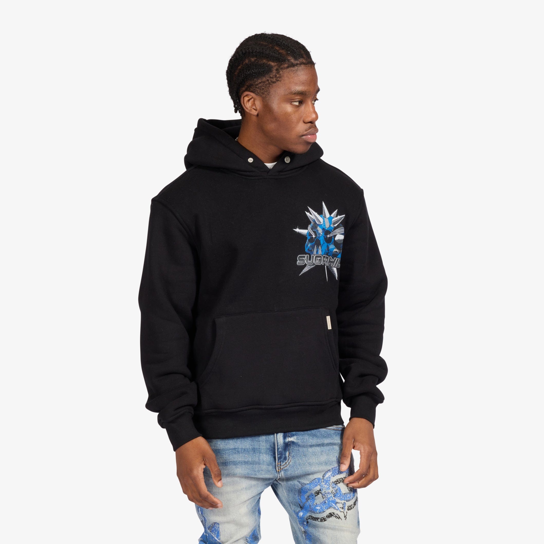 "Blue Biter" Hoodie (black)