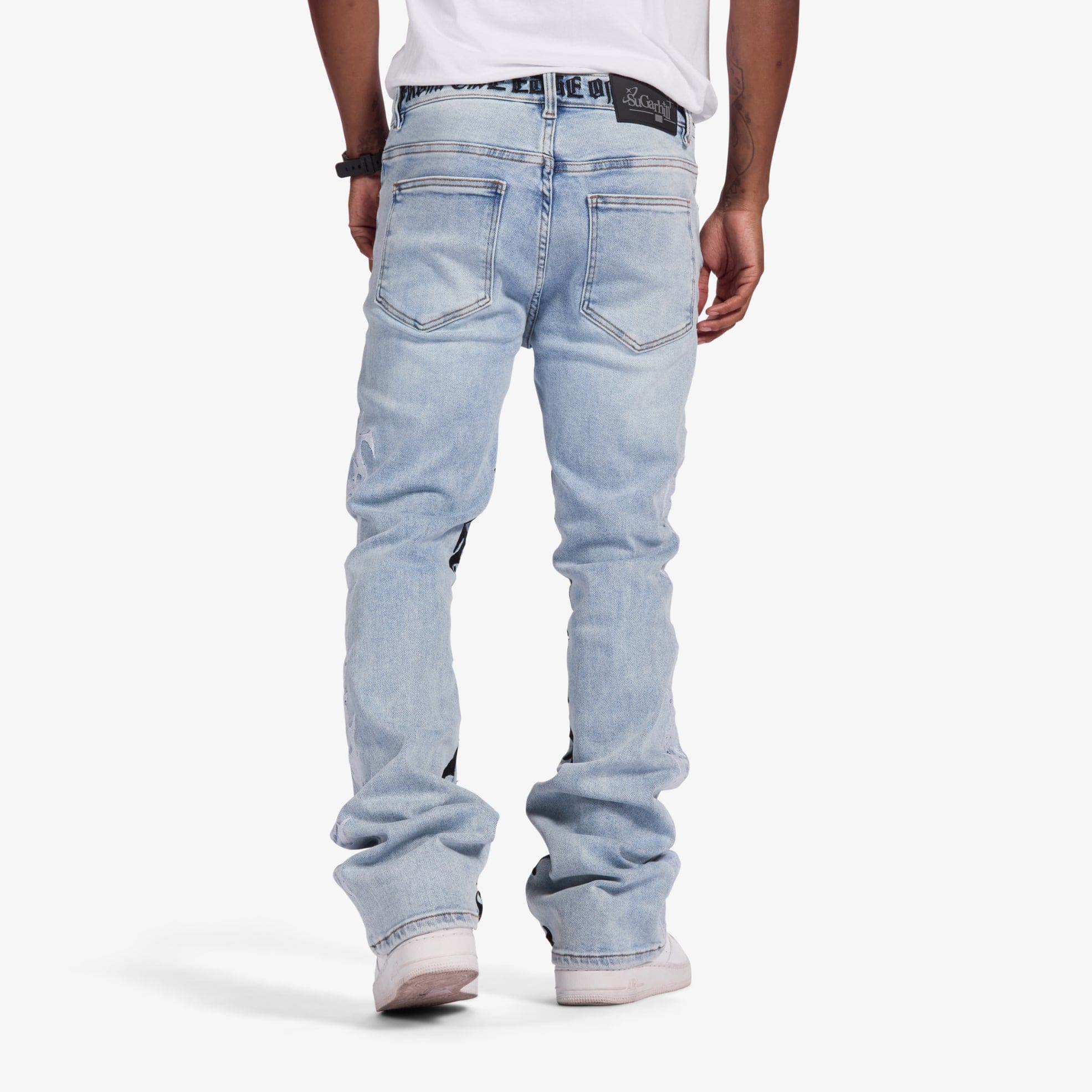 "Toxins" Stacked Jeans (blue wash)