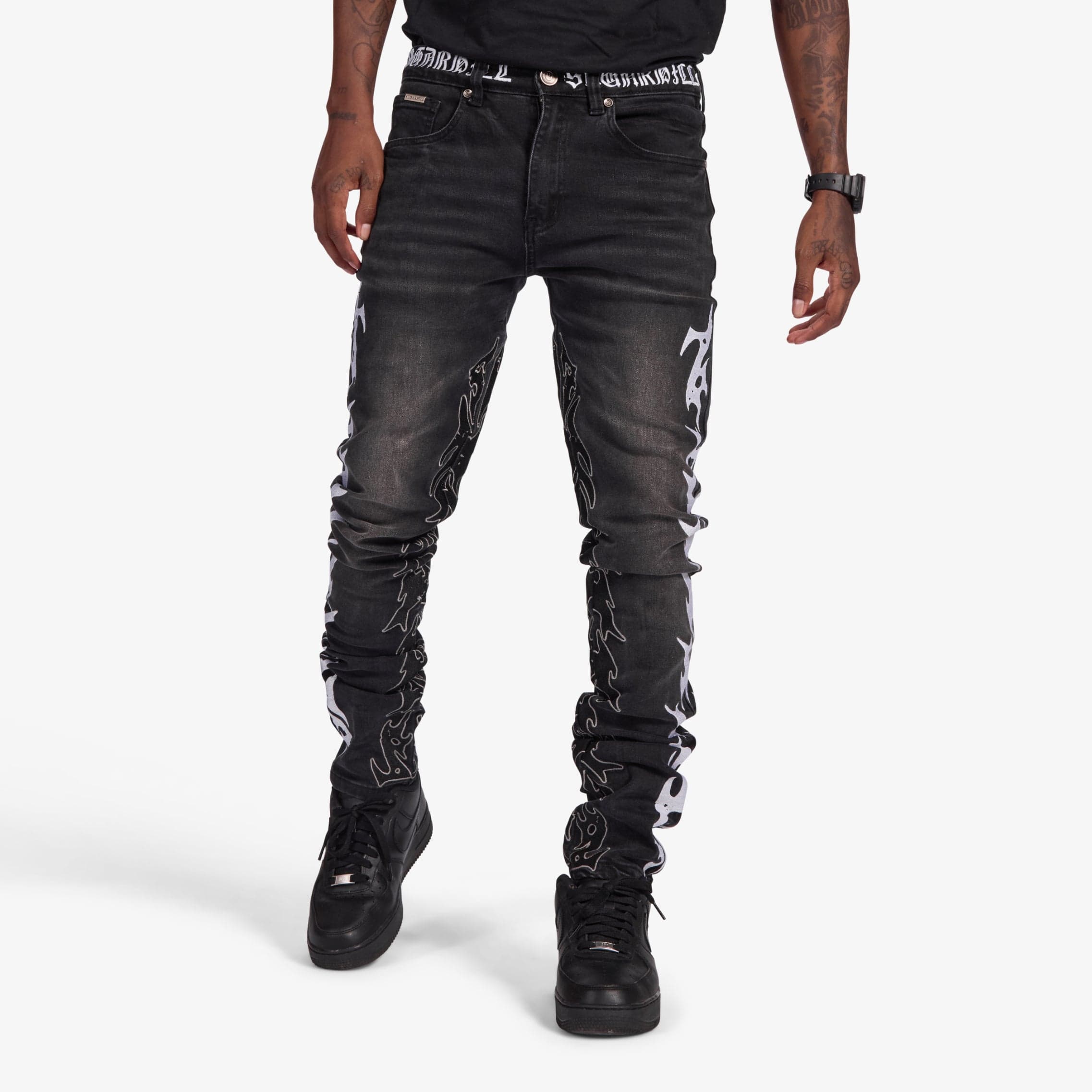 "Toxins" Skinny Jeans (black wash)