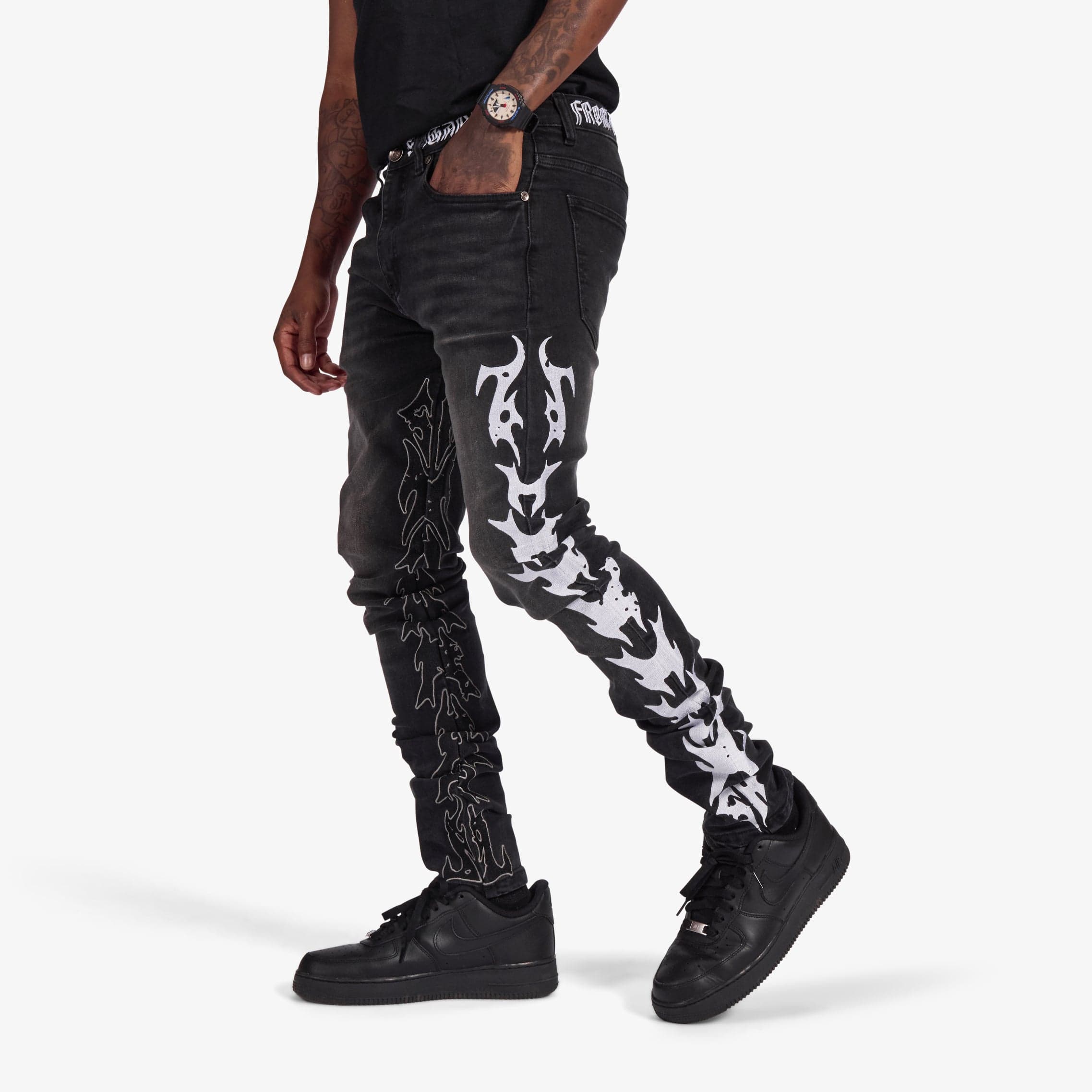 "Toxins" Skinny Jeans (black wash)