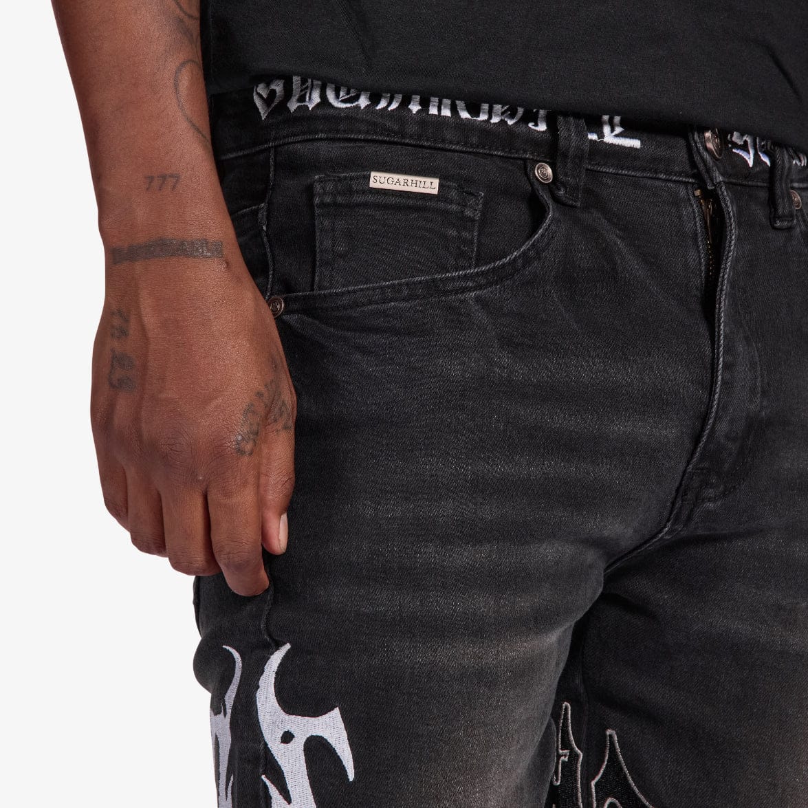 "Toxins" Skinny Jeans (black wash)