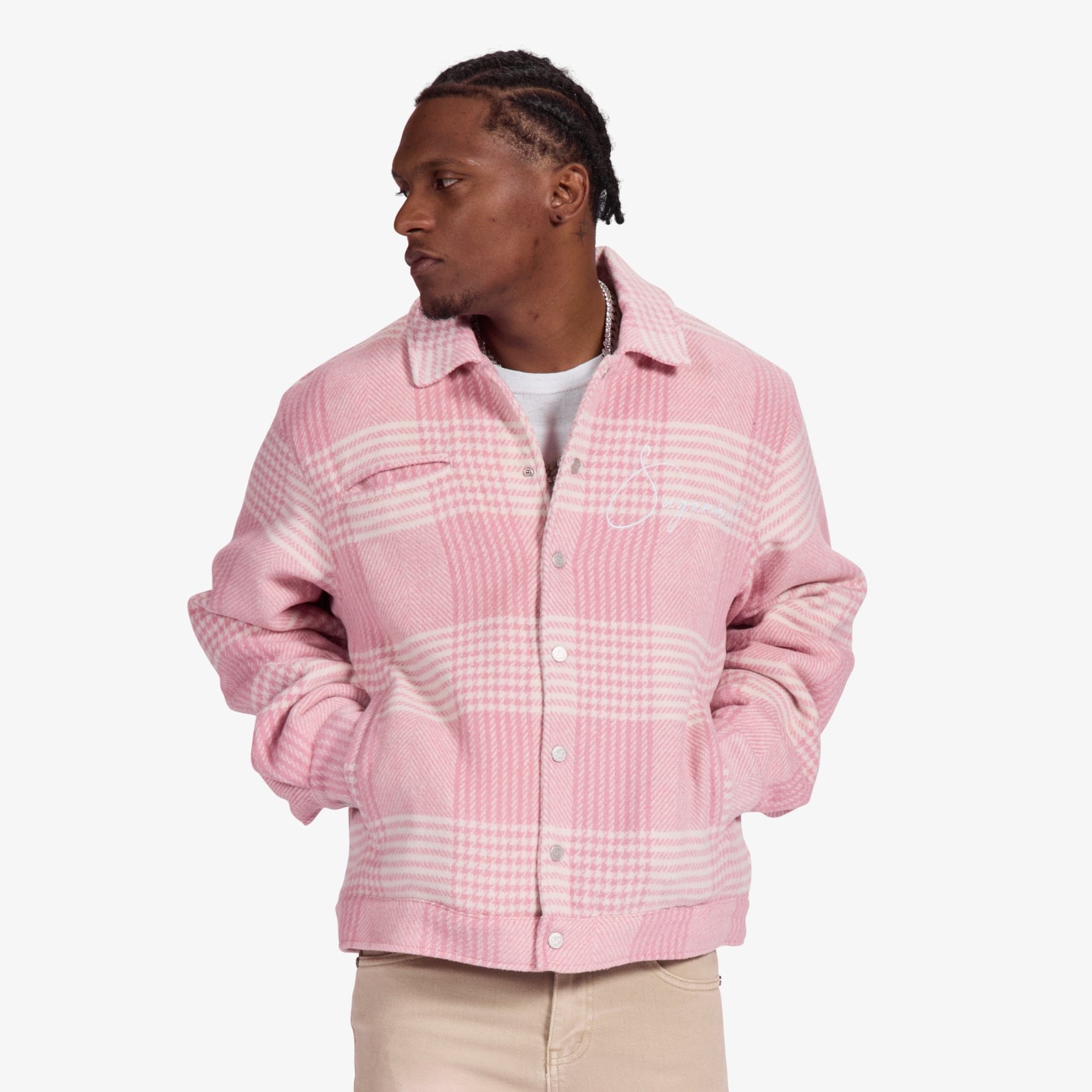 "Eastwood" Jacket (pink plaid)
