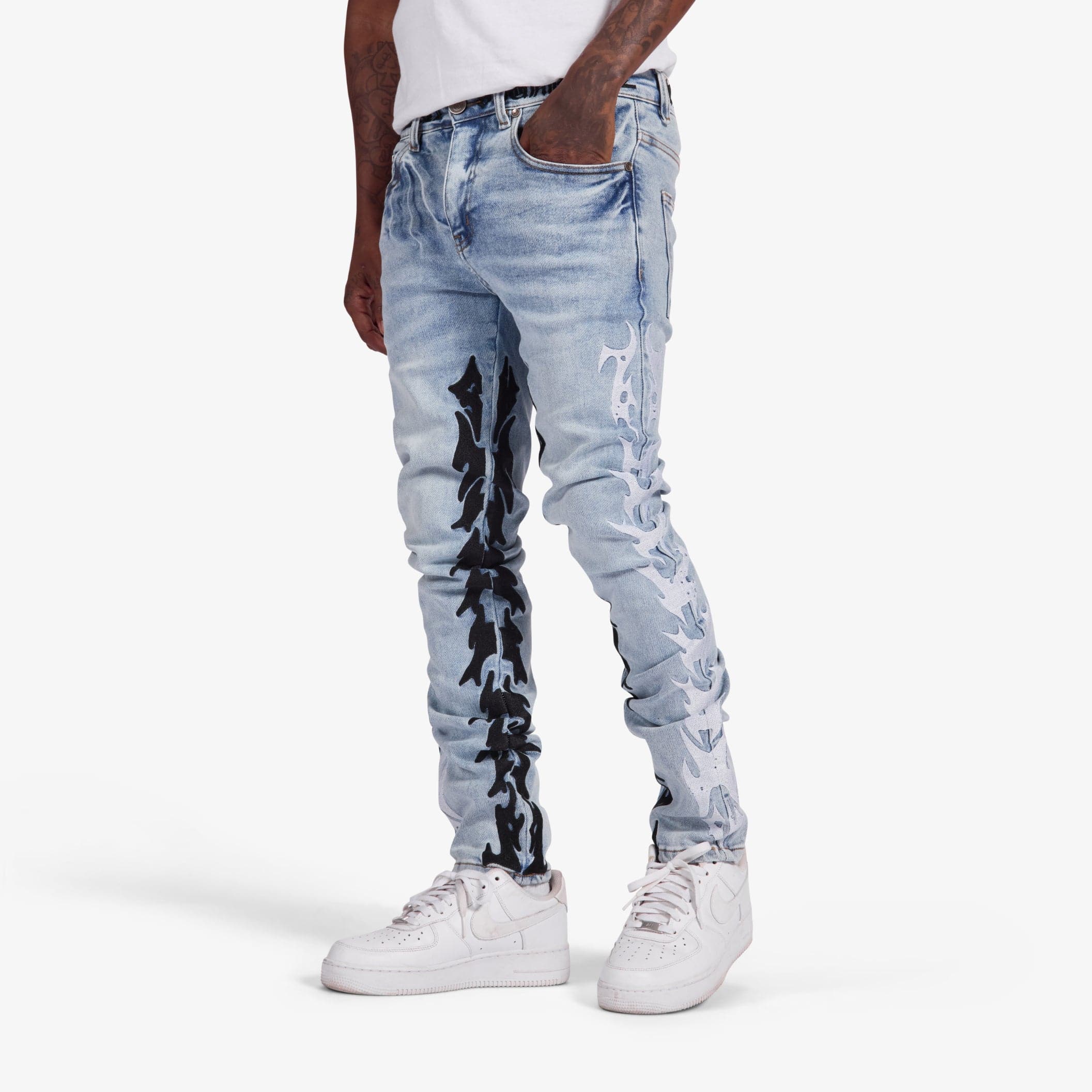 "Toxins" Skinny Jeans (blue wash)