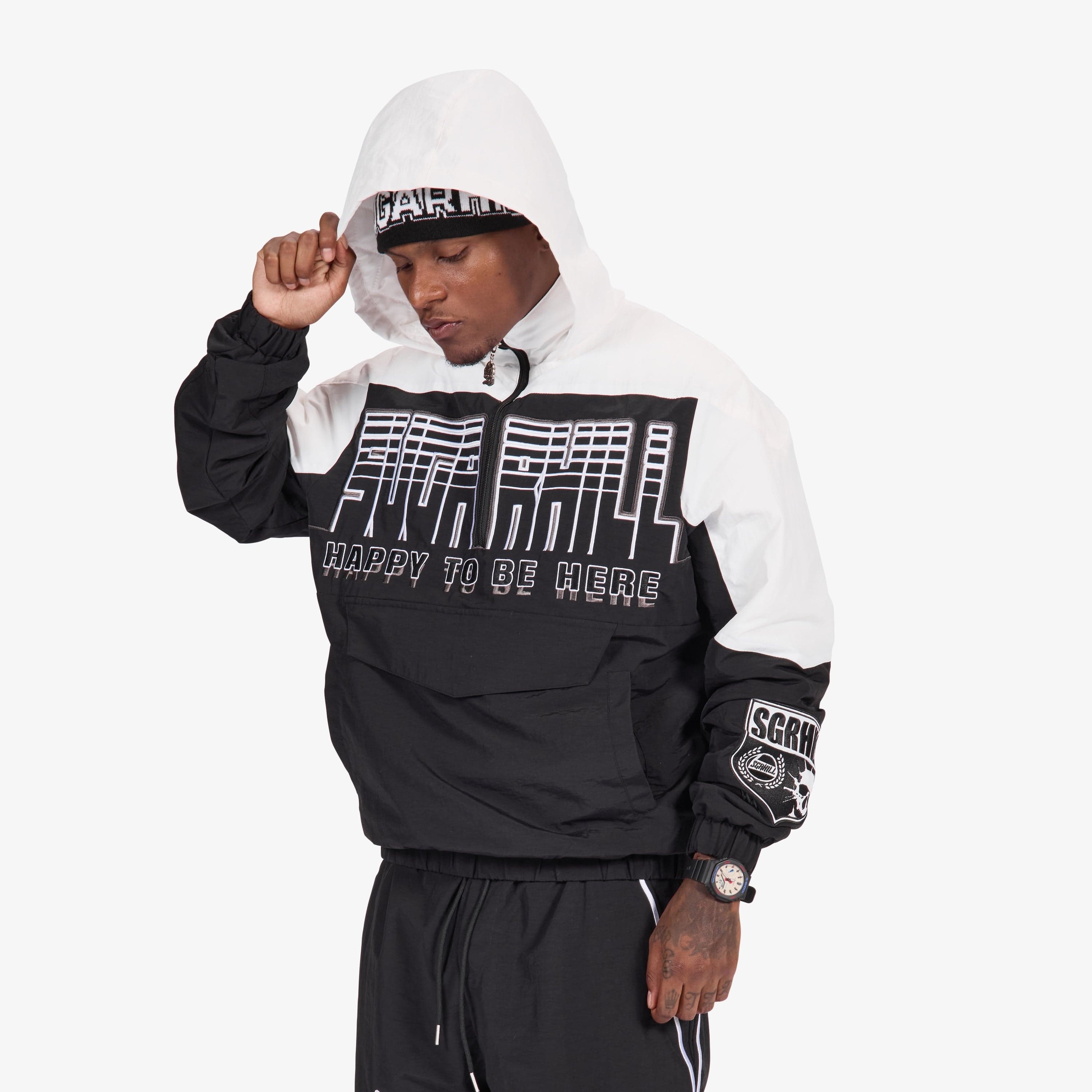 "Storm" Starter Jacket (black/white)