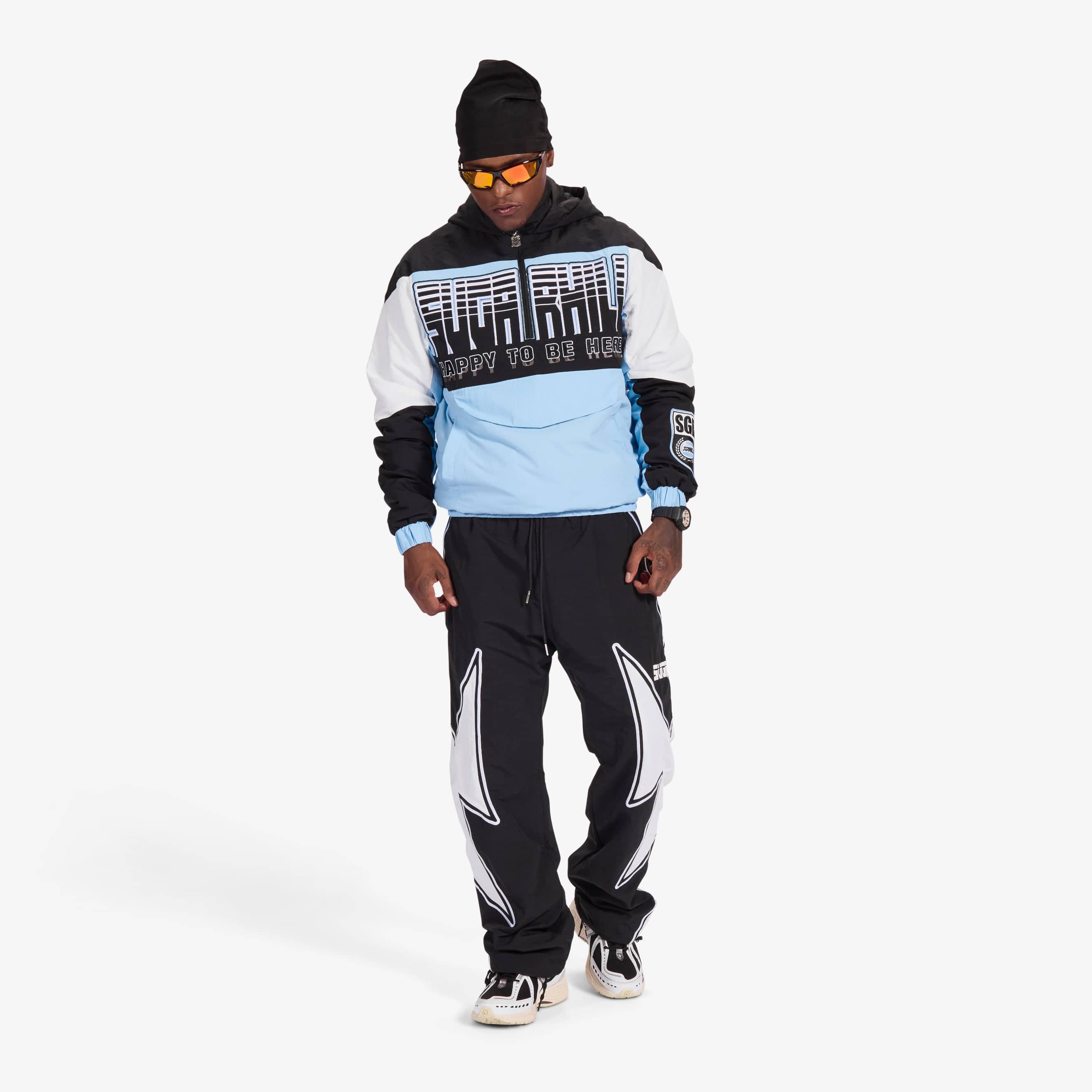 "Storm" Starter Jacket (baby blue/black)