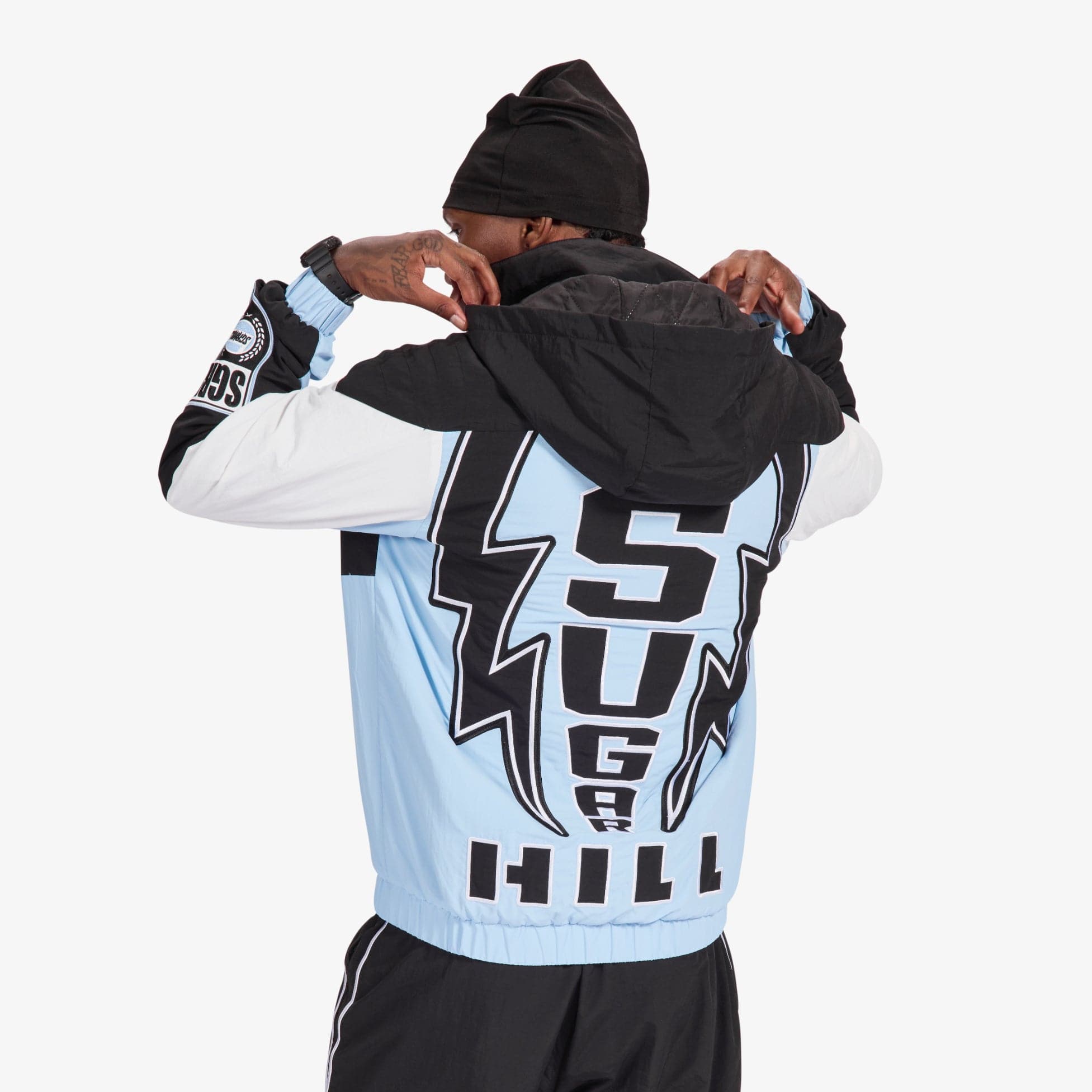 "Storm" Starter Jacket (baby blue/black)
