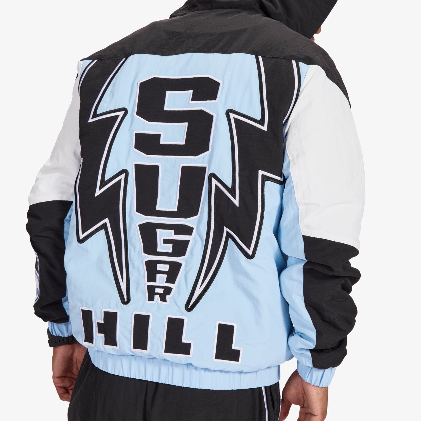 "Storm" Starter Jacket (baby blue/black)