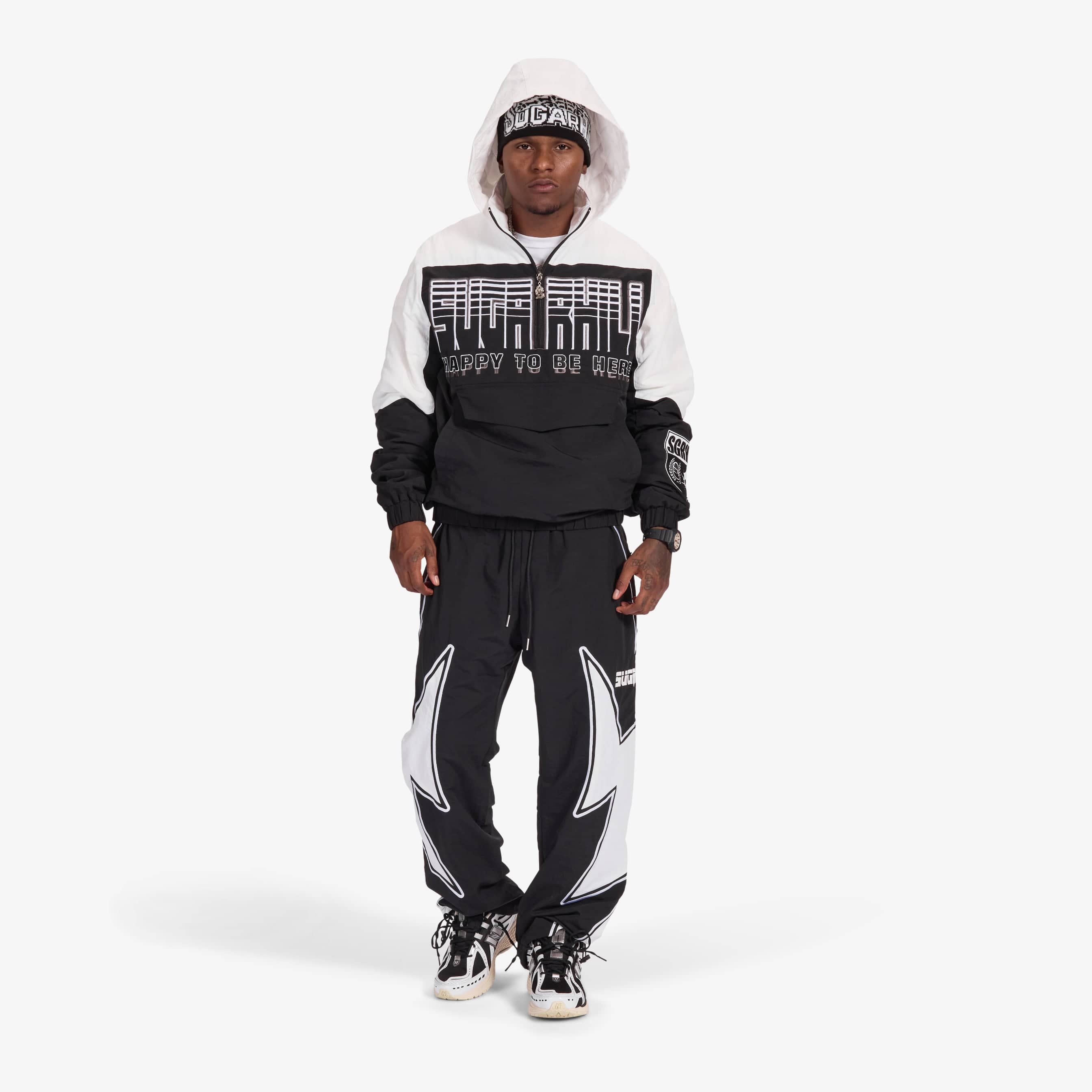 Bolt" Windbreaker Pants (black)