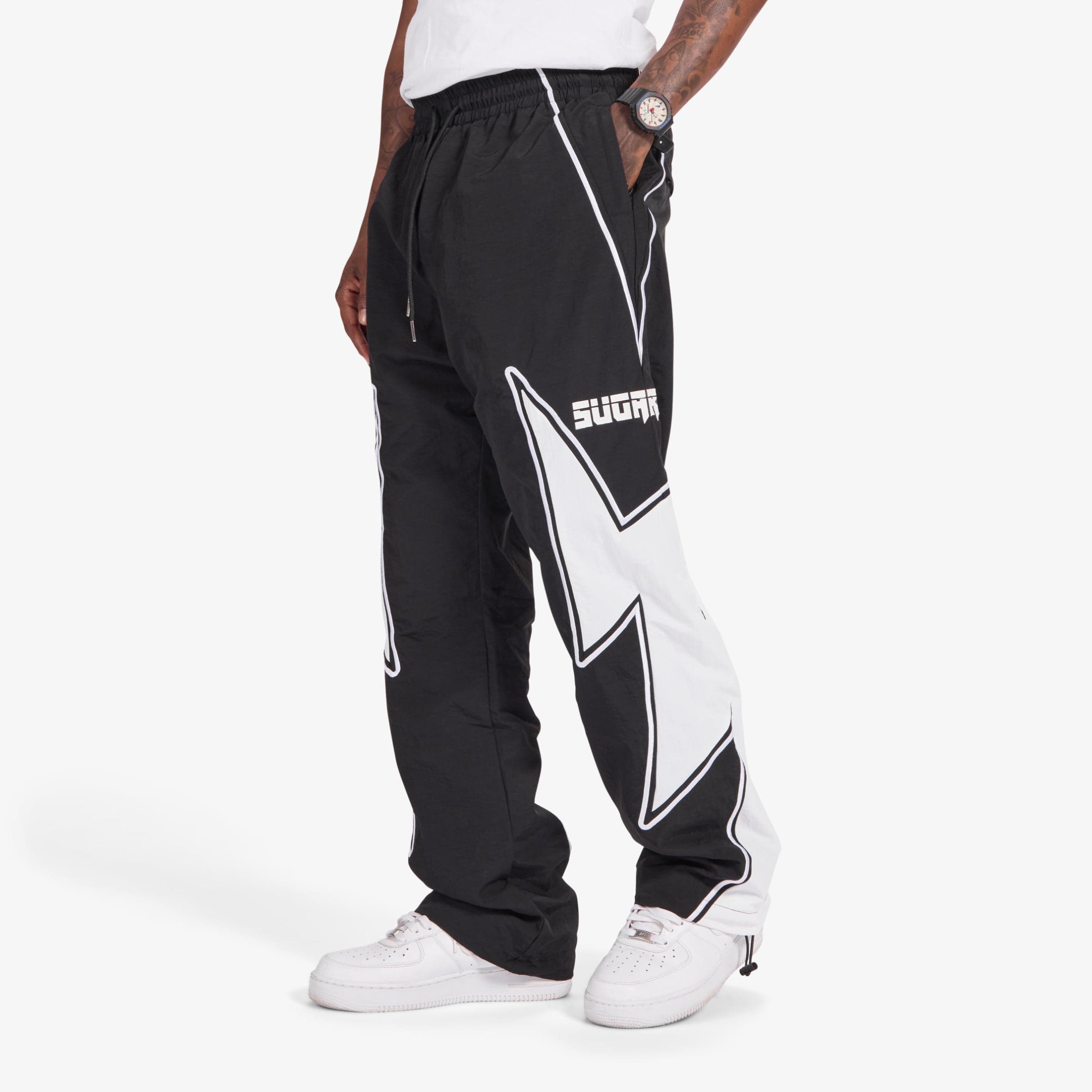 Bolt" Windbreaker Pants (black)