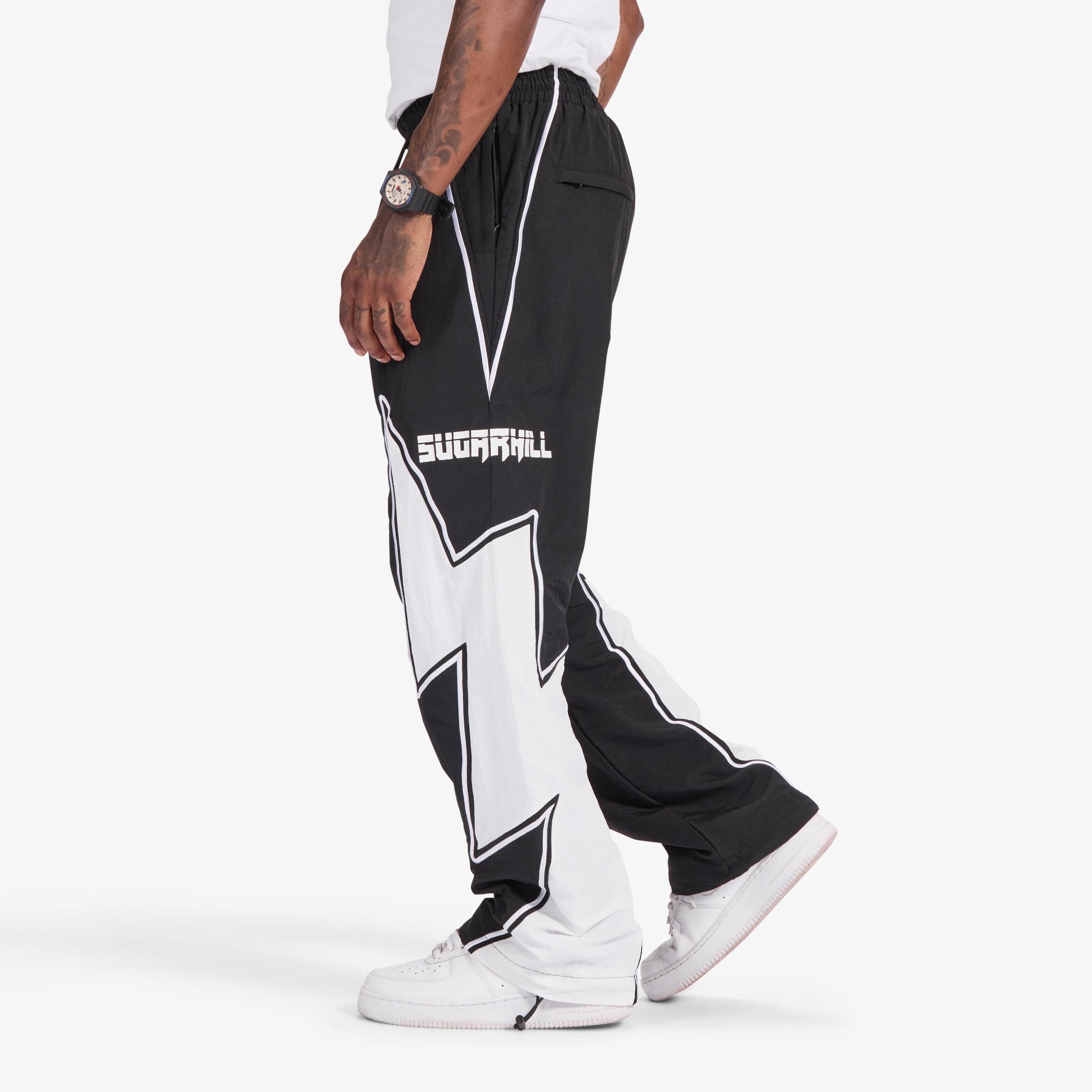 Bolt" Windbreaker Pants (black)