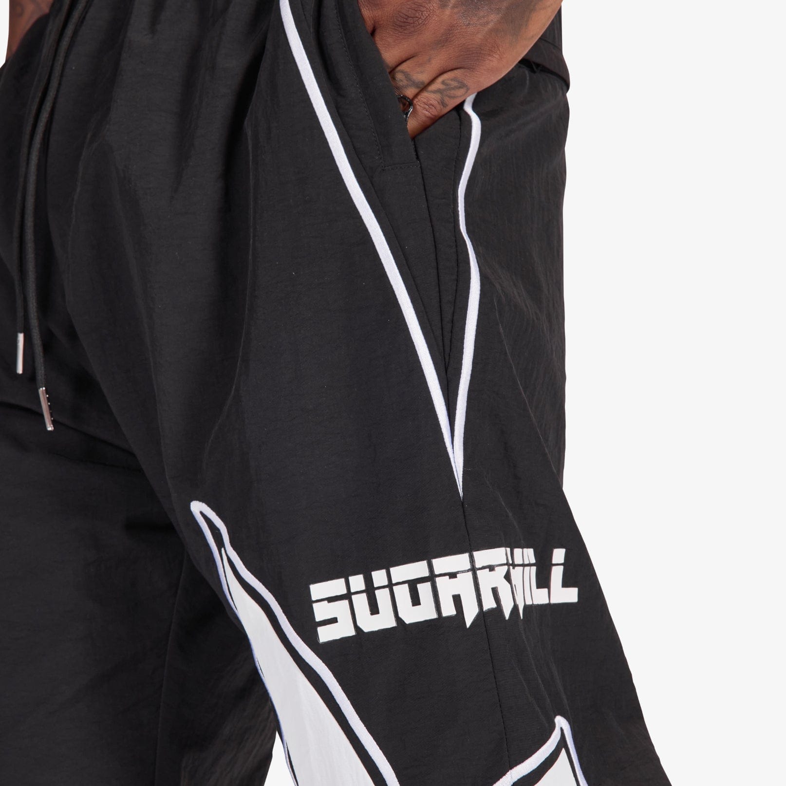 Bolt" Windbreaker Pants (black)