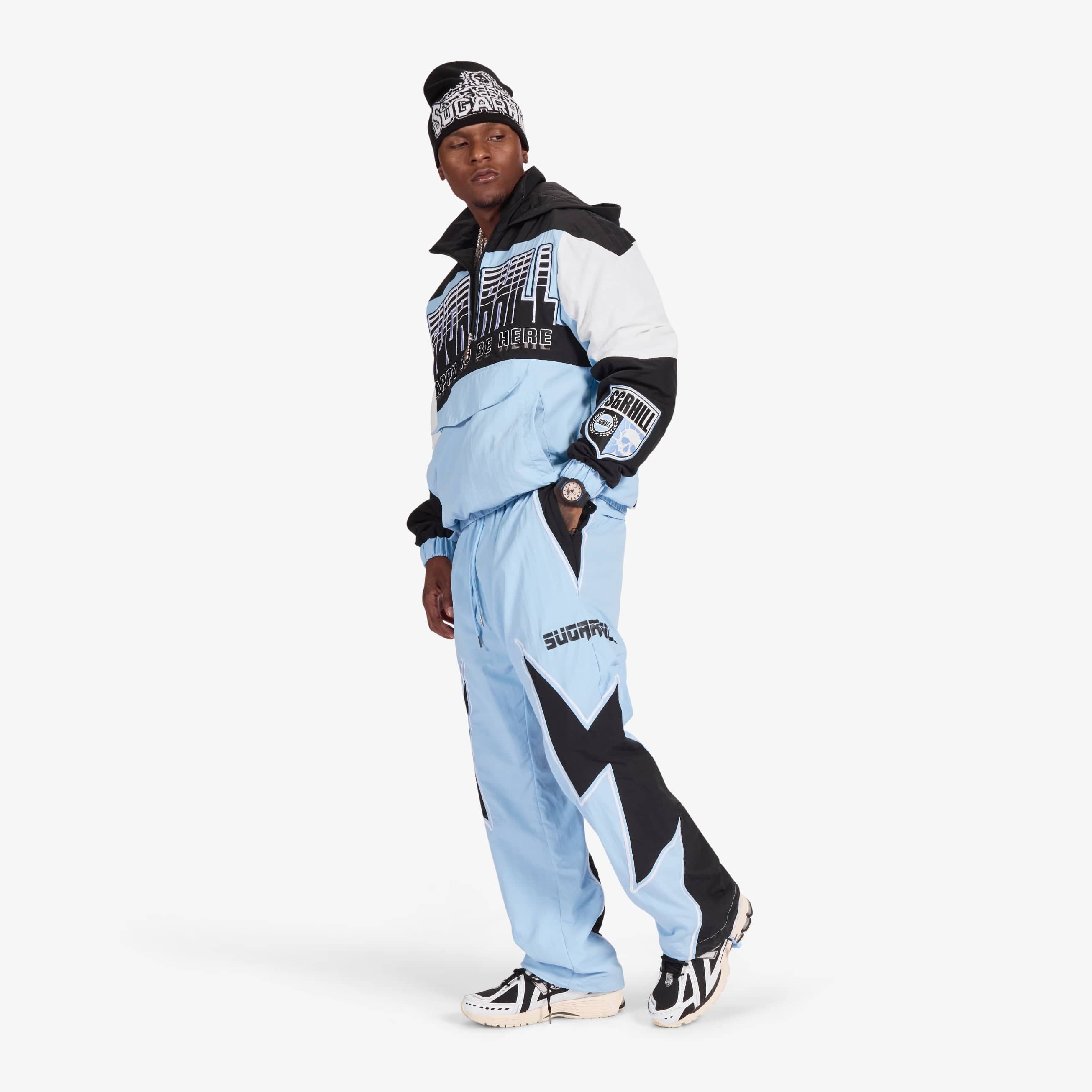 Bolt" Windbreaker Pants (baby blue)