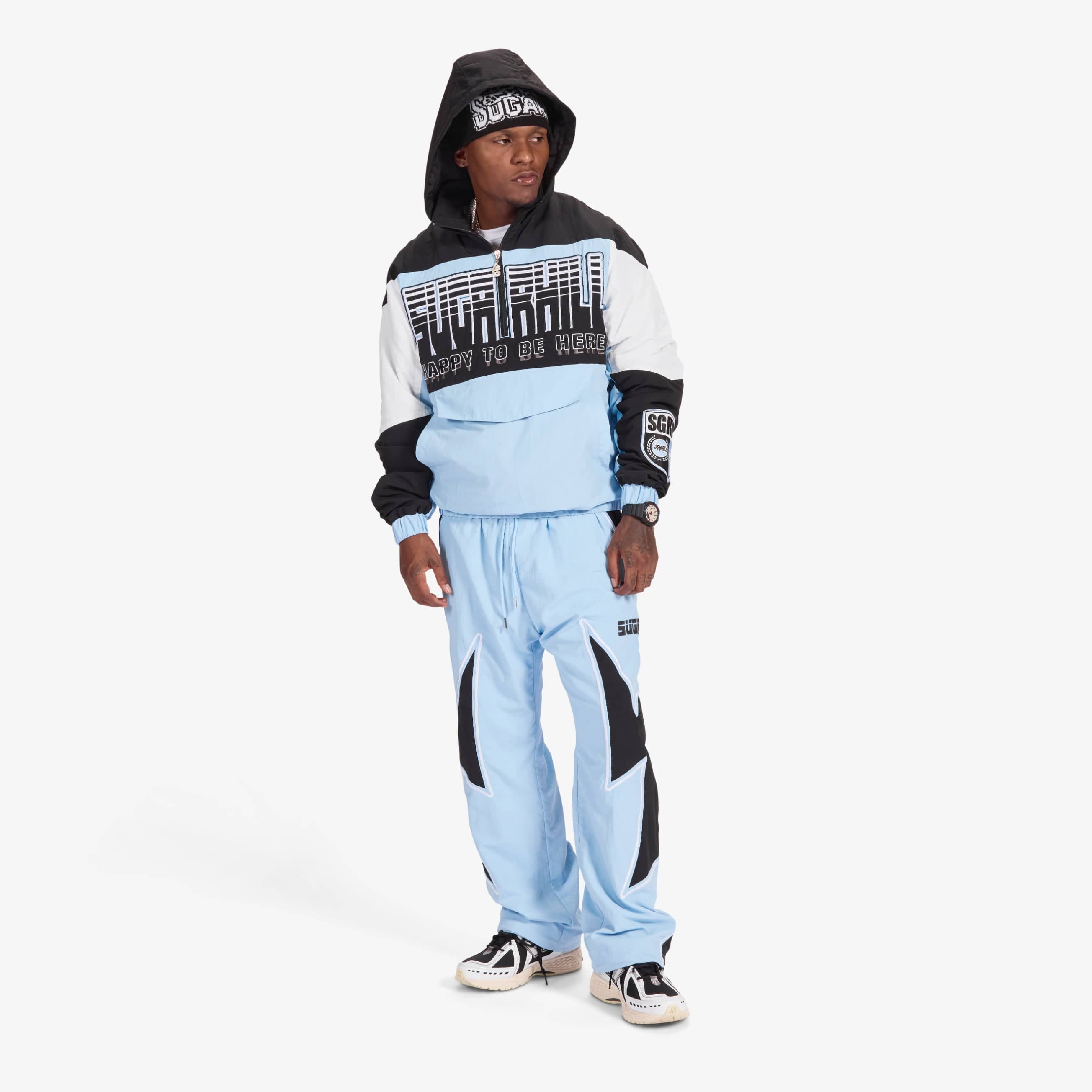 Bolt" Windbreaker Pants (baby blue)