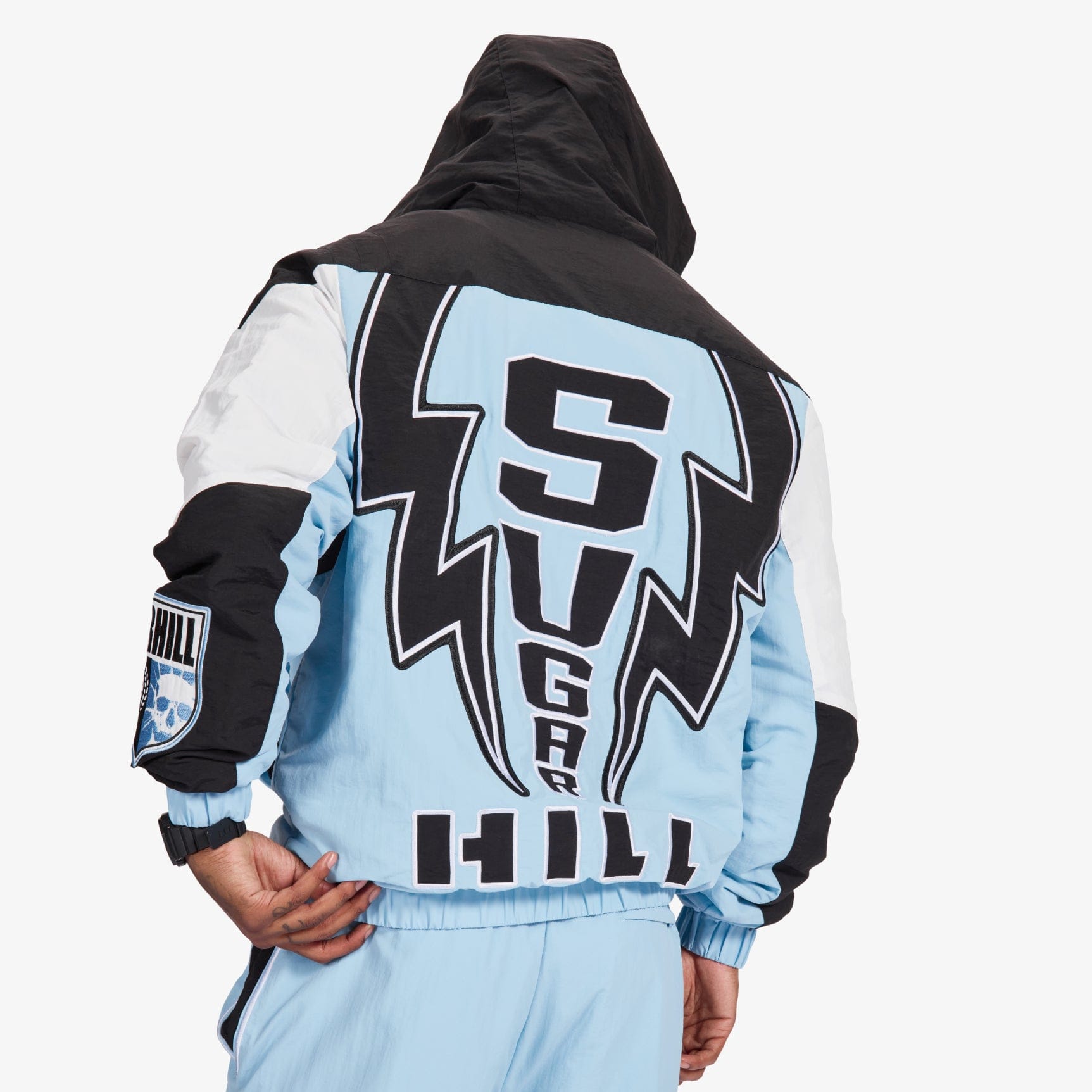 "Storm" Starter Jacket (baby blue/black)