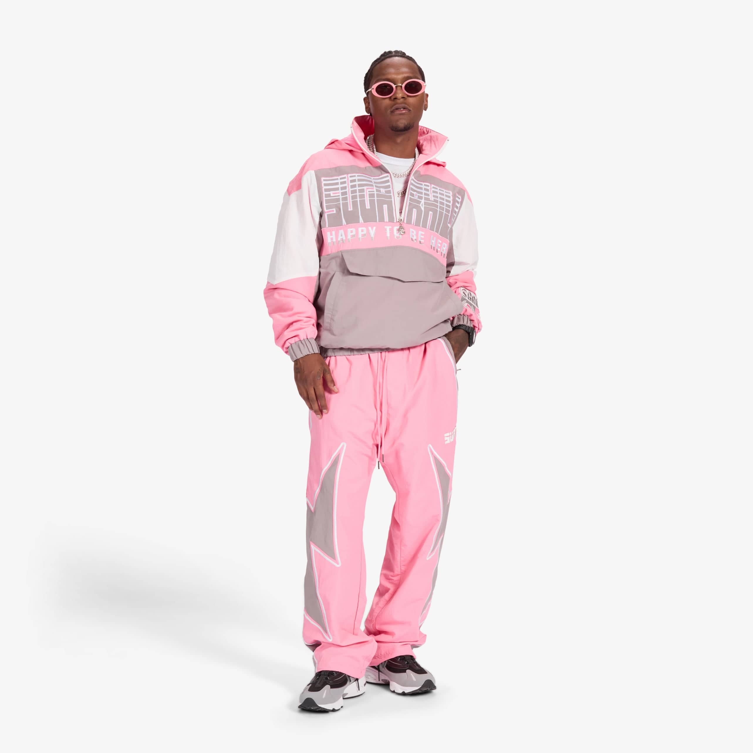 "Storm" Starter Jacket (pink/gray)