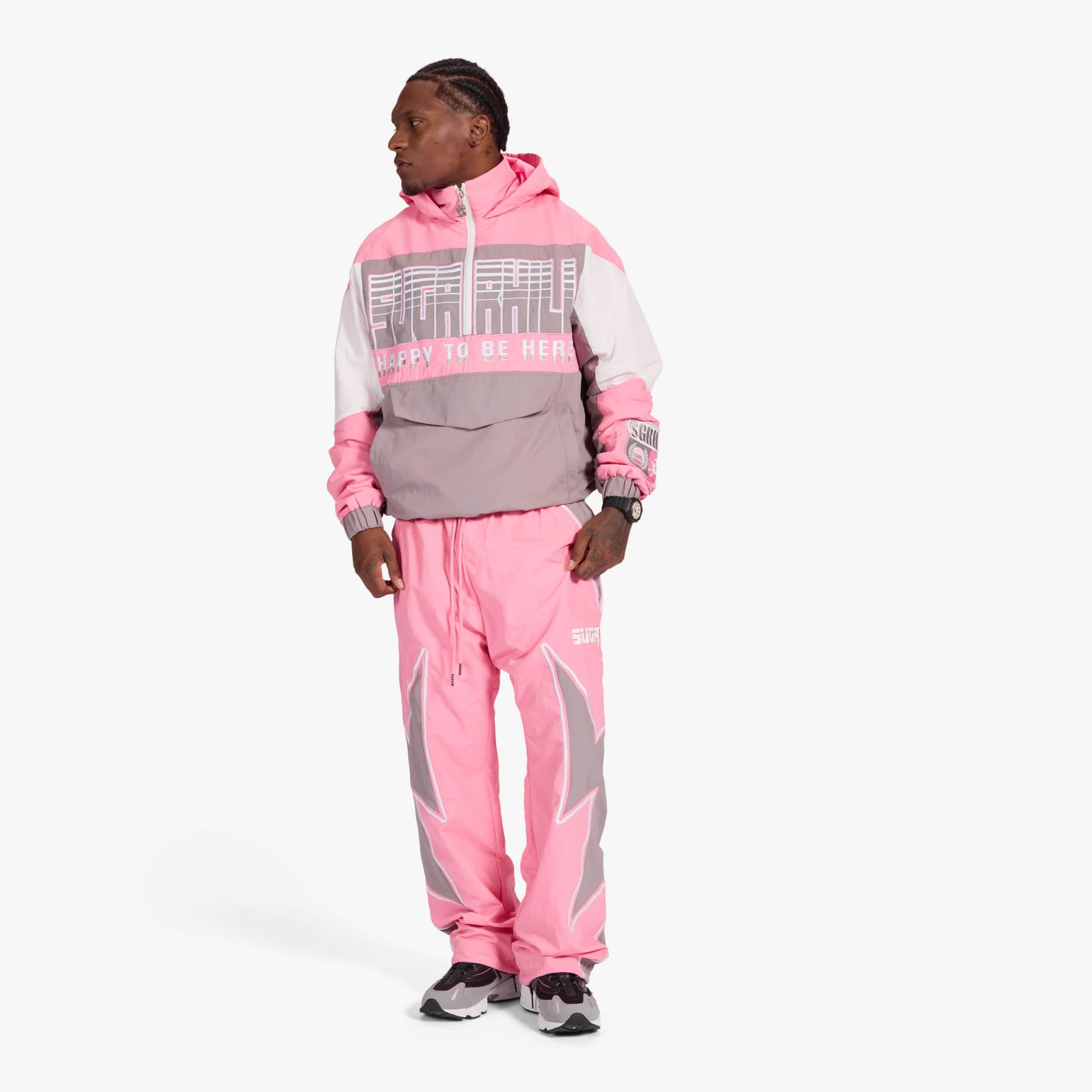 "Storm" Starter Jacket (pink/gray)