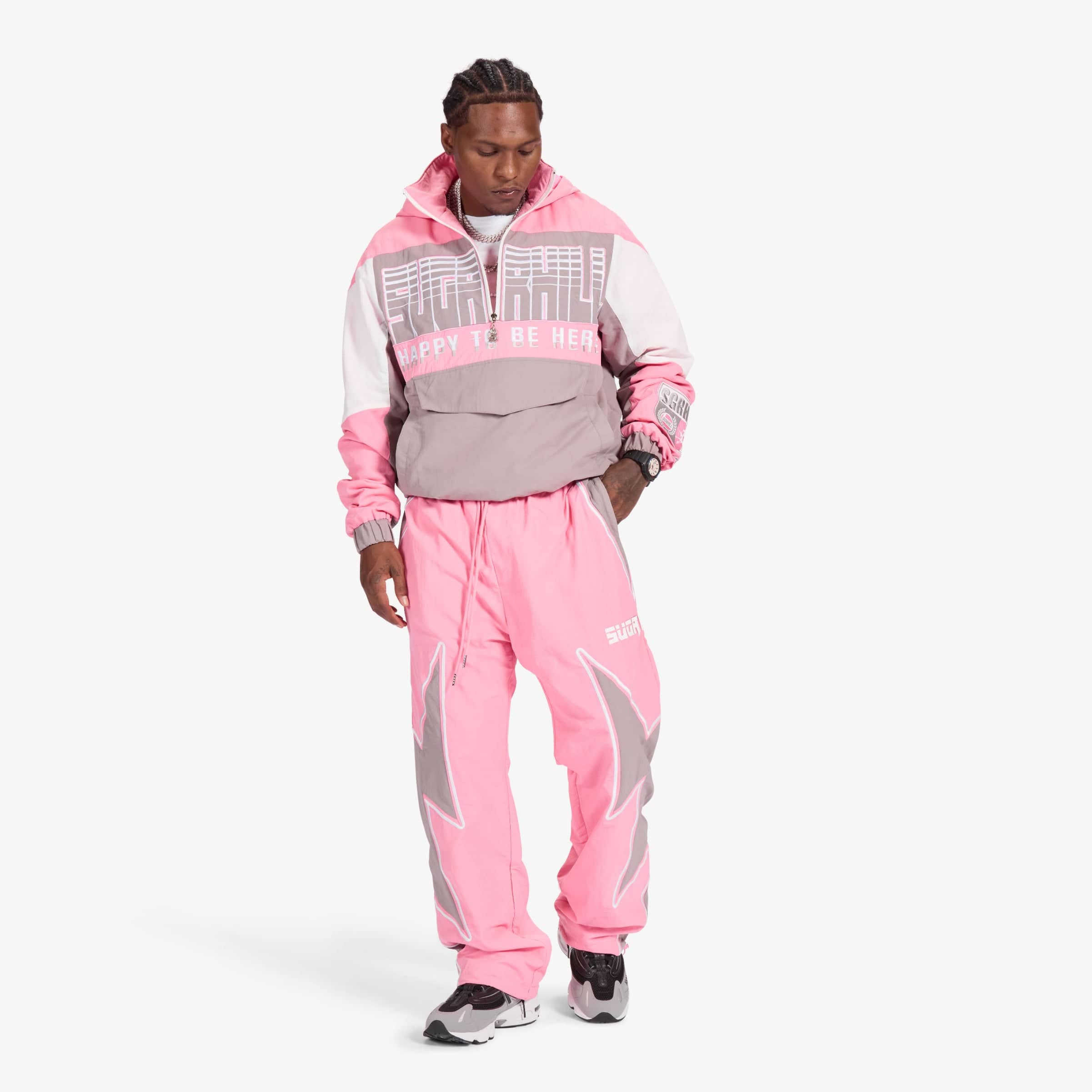 "Storm" Starter Jacket (pink/gray)
