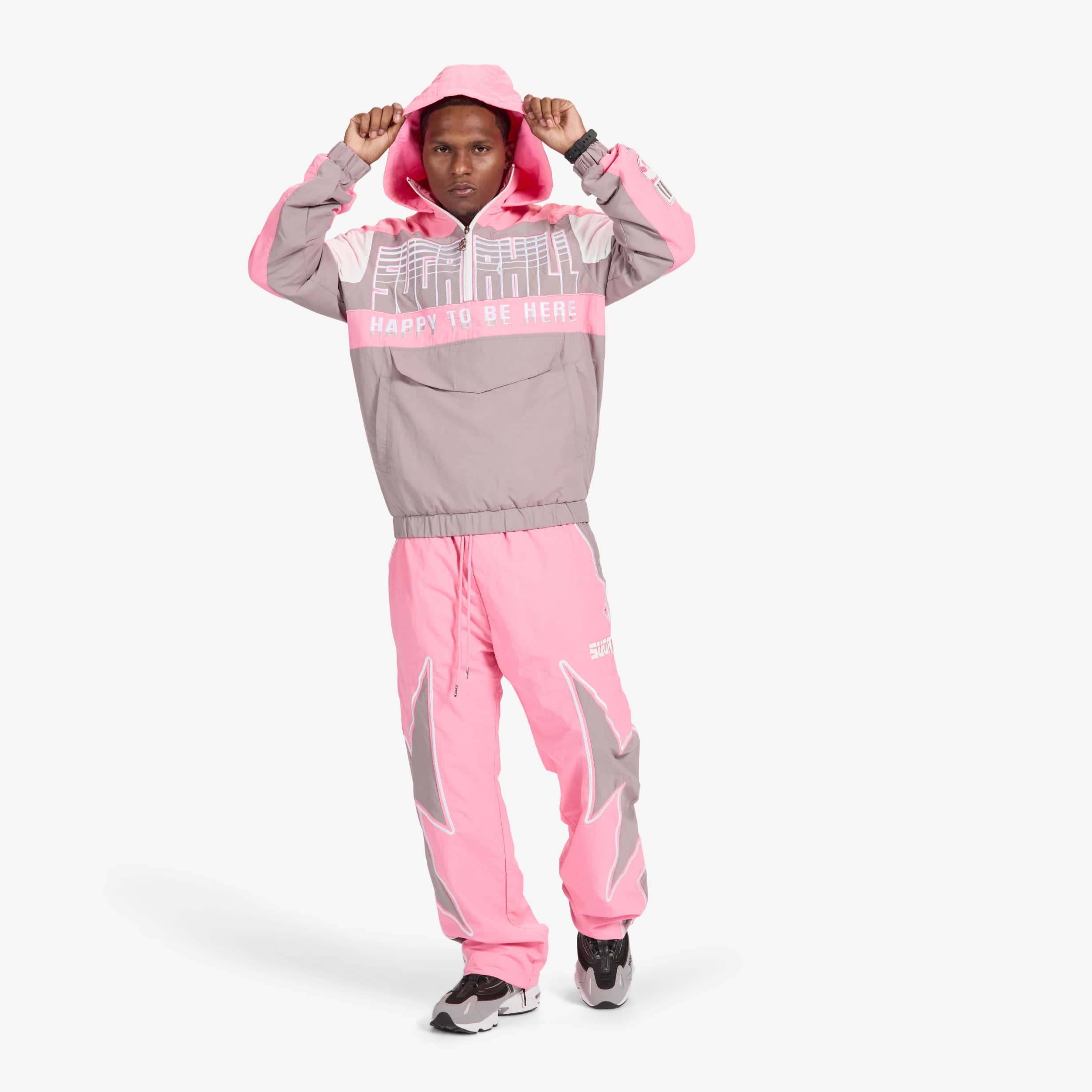 "Storm" Starter Jacket (pink/gray)
