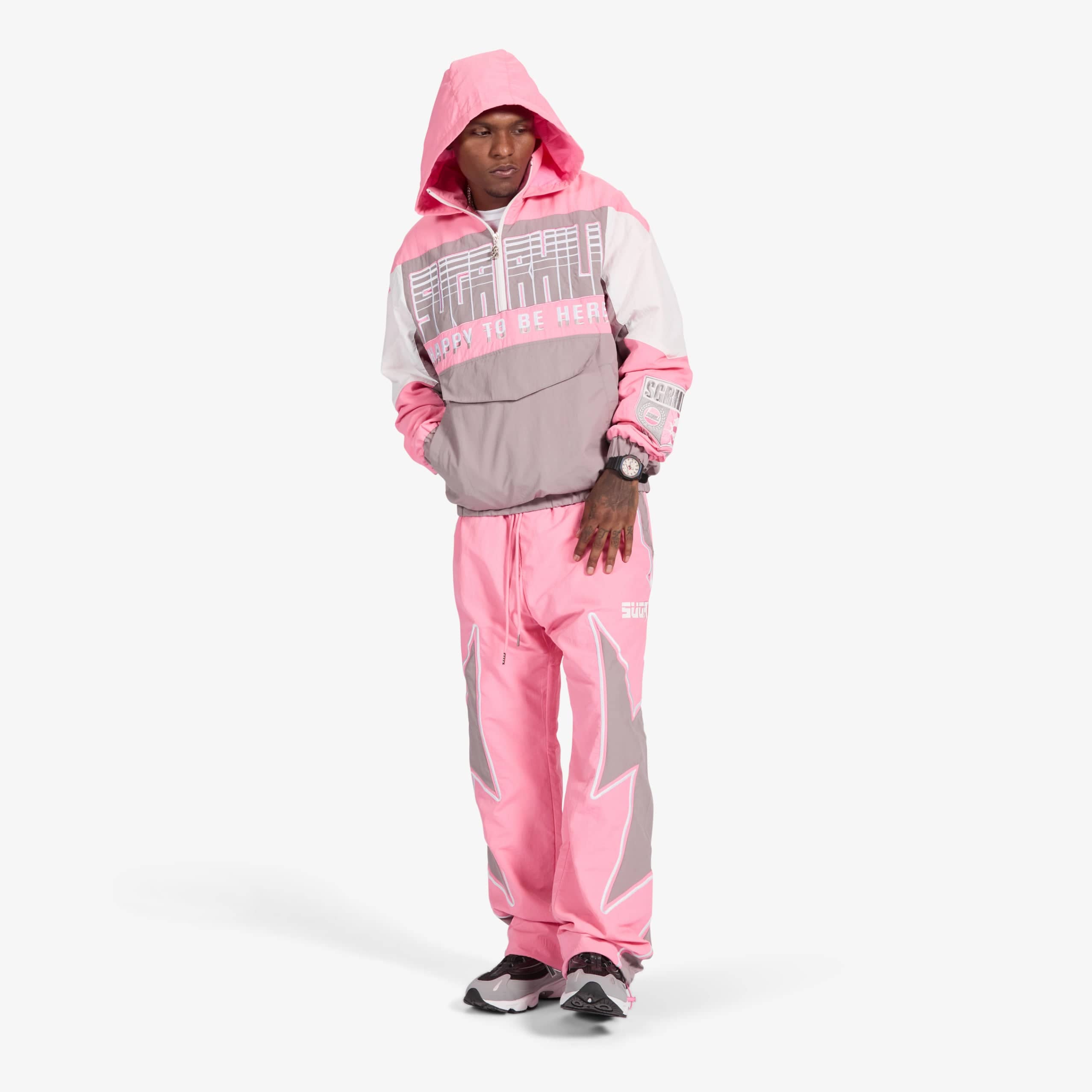 "Storm" Starter Jacket (pink/gray)