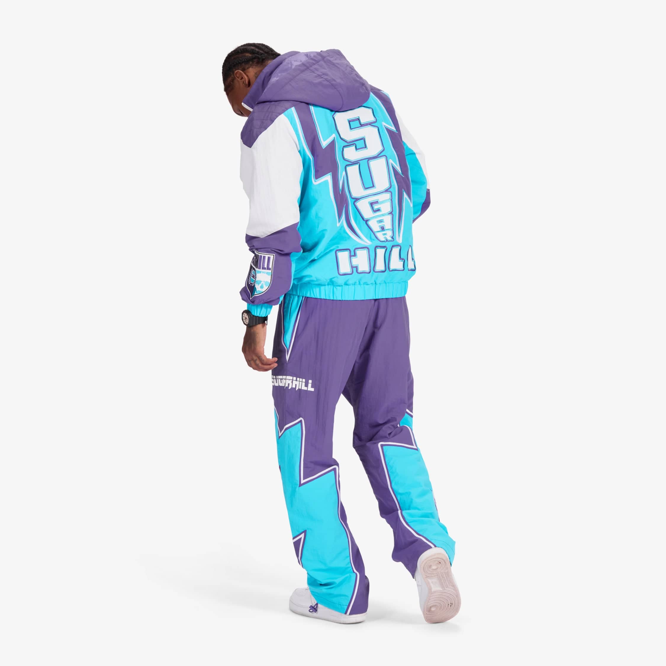 "Storm" Starter Jacket (purple/aqua)