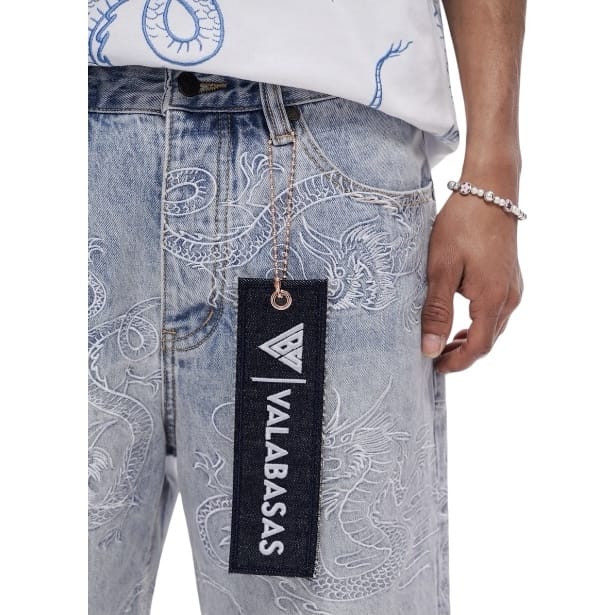 Valabasas Ganru Denim Shorts (Light Blue Wash) VLBS-VSH1-1025