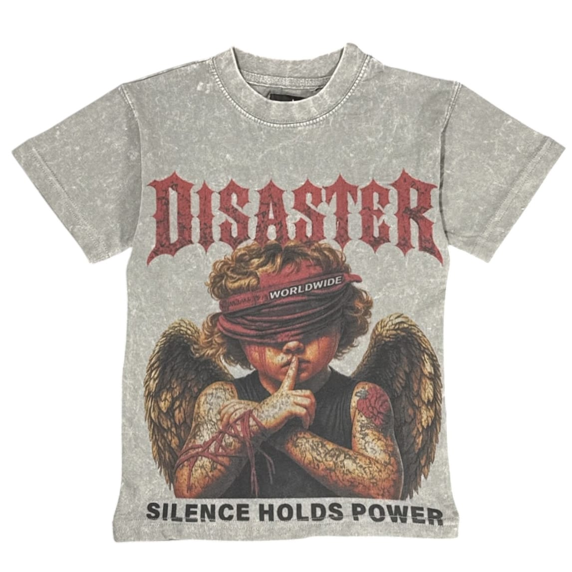 Kids Premium Disaster Silence Tee (Grey)