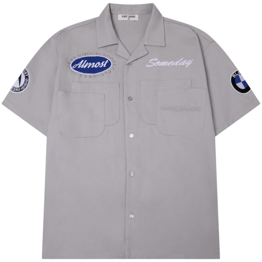 Almost Someday Mechanic Button Up Shirt (Khaki) AS-S26-126