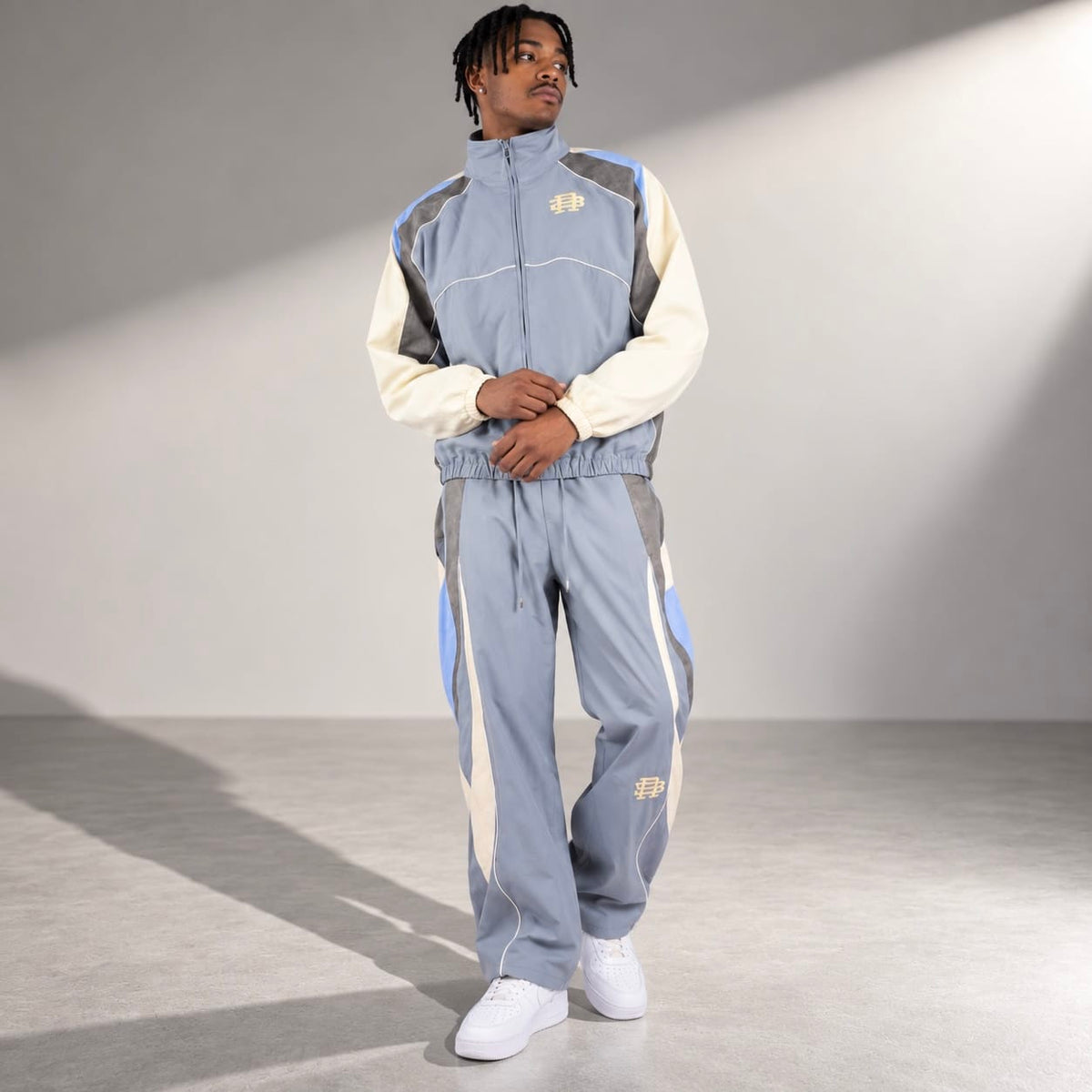 R3bel Denim Vintage Windbreaker Set (Grey) 3163-833