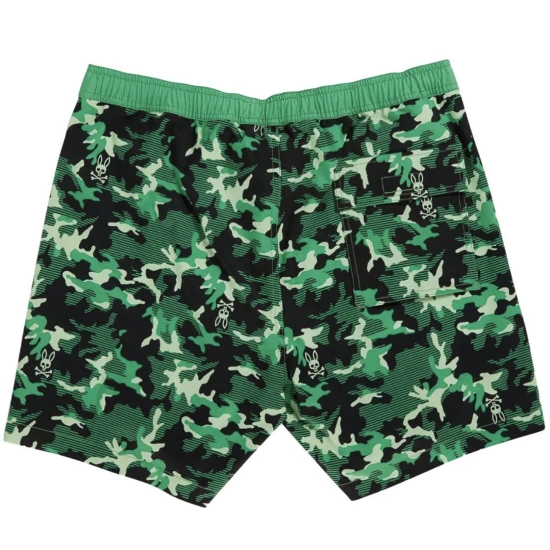 Psycho Bunny Rye All Over Print Swing Trunk (Green/Black) B6W913Y1PO