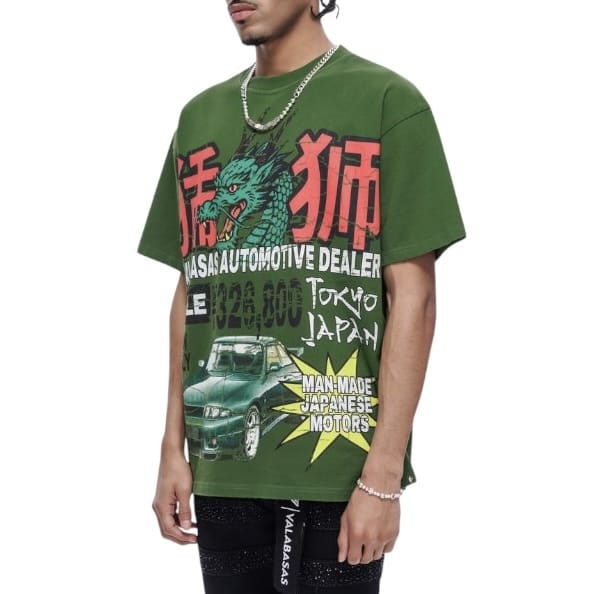 Valabasas Japanese Motors Tee (Green) VLBS-VT1-1102