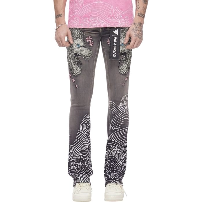 Valabasas Tenka Stacked Denim Jean (Grey Wash) VLBS-VJ3-1127