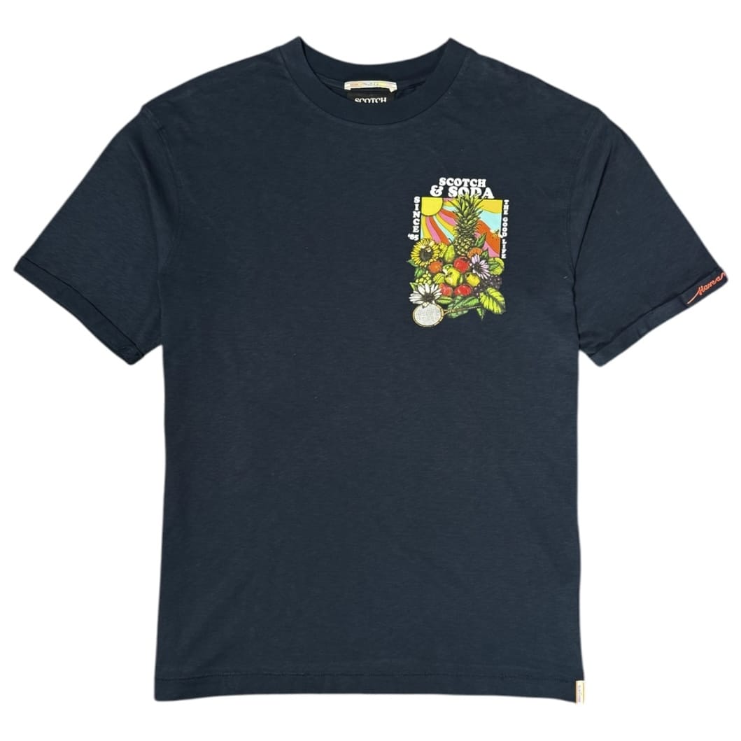 Scotch & Soda Relaxed Fit Artwork Tee (Navy) 172304