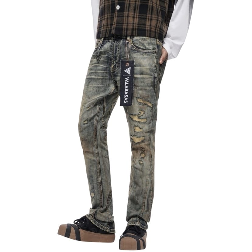 Valabasas Static Stacked Denim Jean (Vintage Wash) VLBS-VJ3-1083