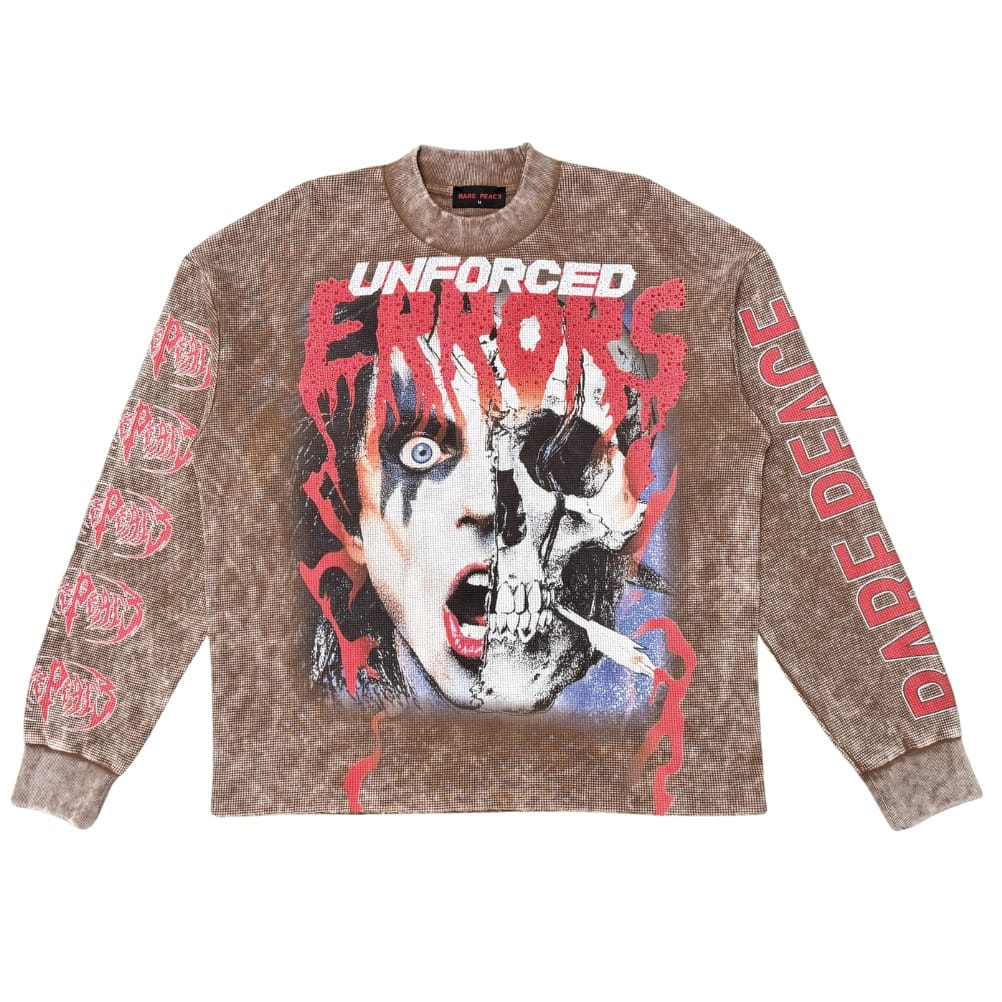Rare Peace Unforced Errors W/ Rhinestones LS Thermal (Brown) RK6036