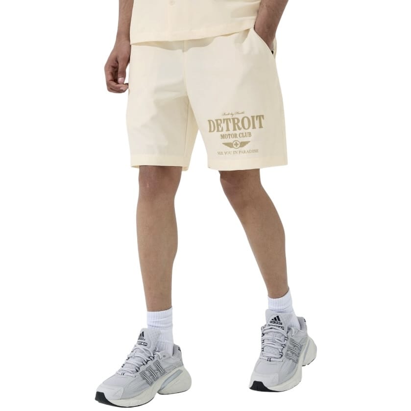 See You In Paradise Detroit Motor Club SS Shirt & Short Set (Cream)